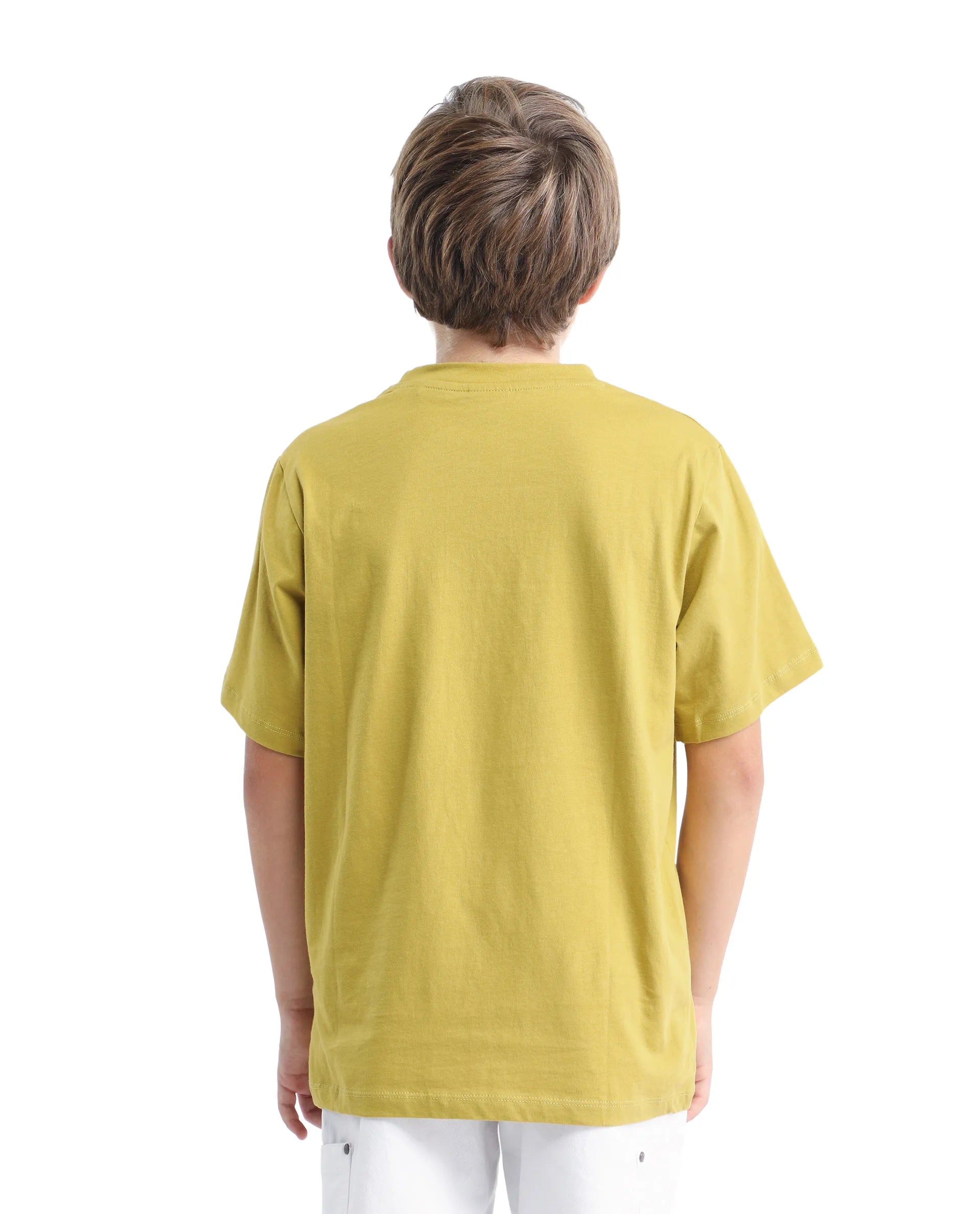 Rare Ones Kids Blurr Yellow Cotton Half Sleeve Printed Slip-On Closure Regular Fit T-Shirt