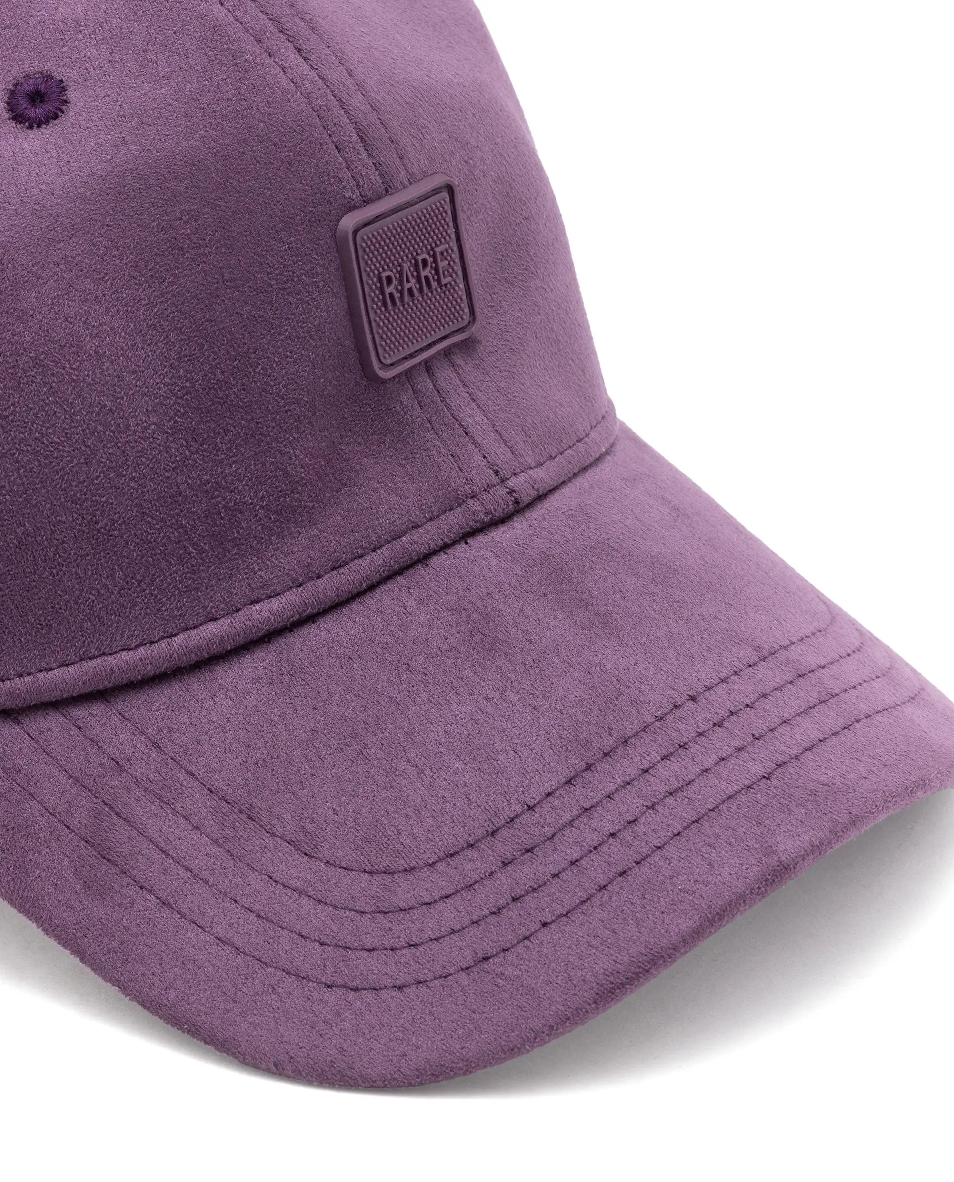 Rare Rabbit Men Bolem Purple Monotone Color Silicone Badge Branding Cap