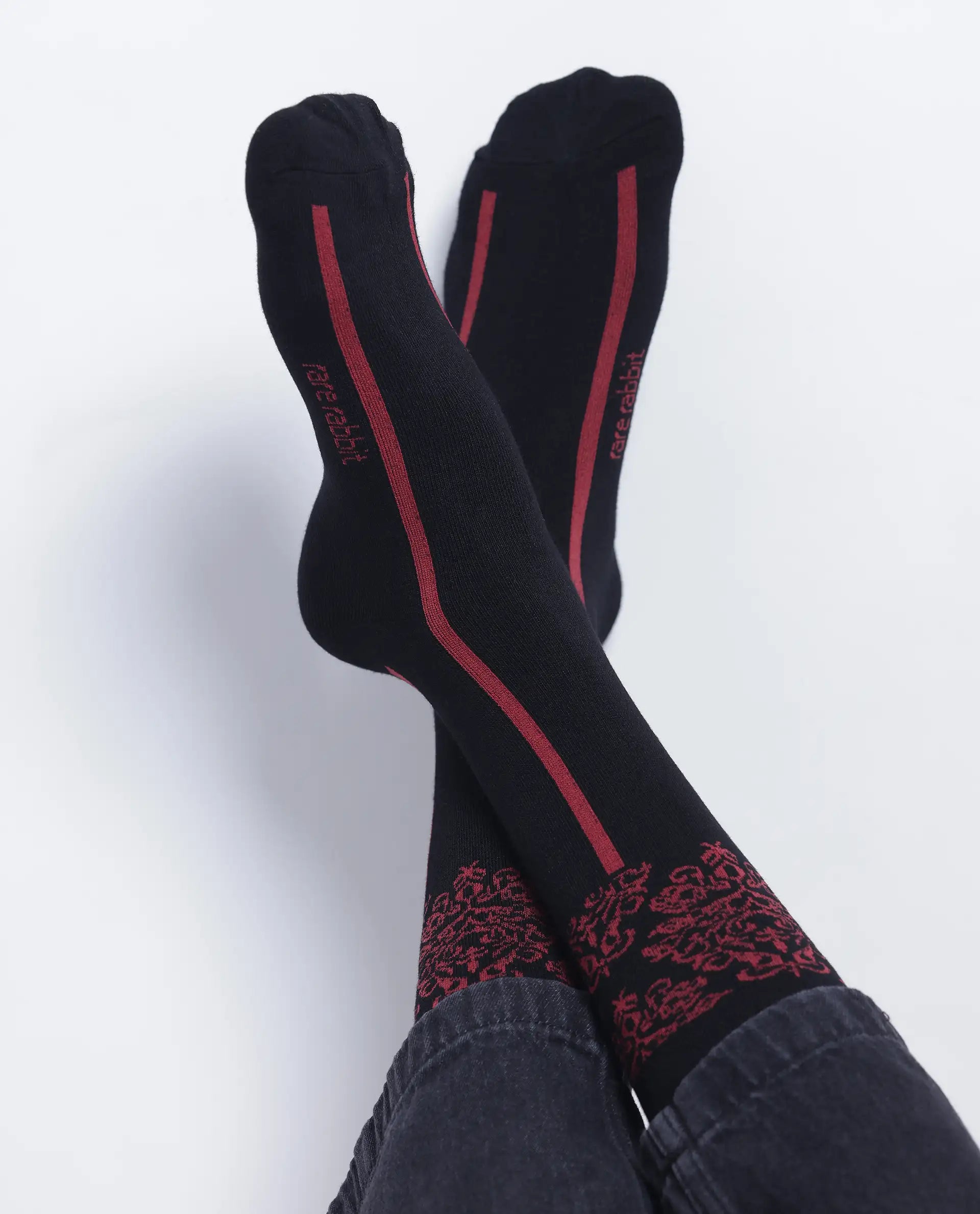 Rare Rabbit Men Border Assorted Socks