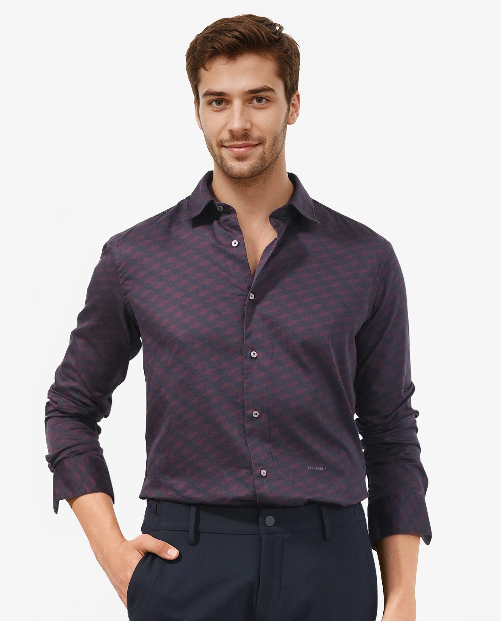 Rare Rabbit Purple Linen Shirt Mens Rare Rabbit Men's Botcheyy