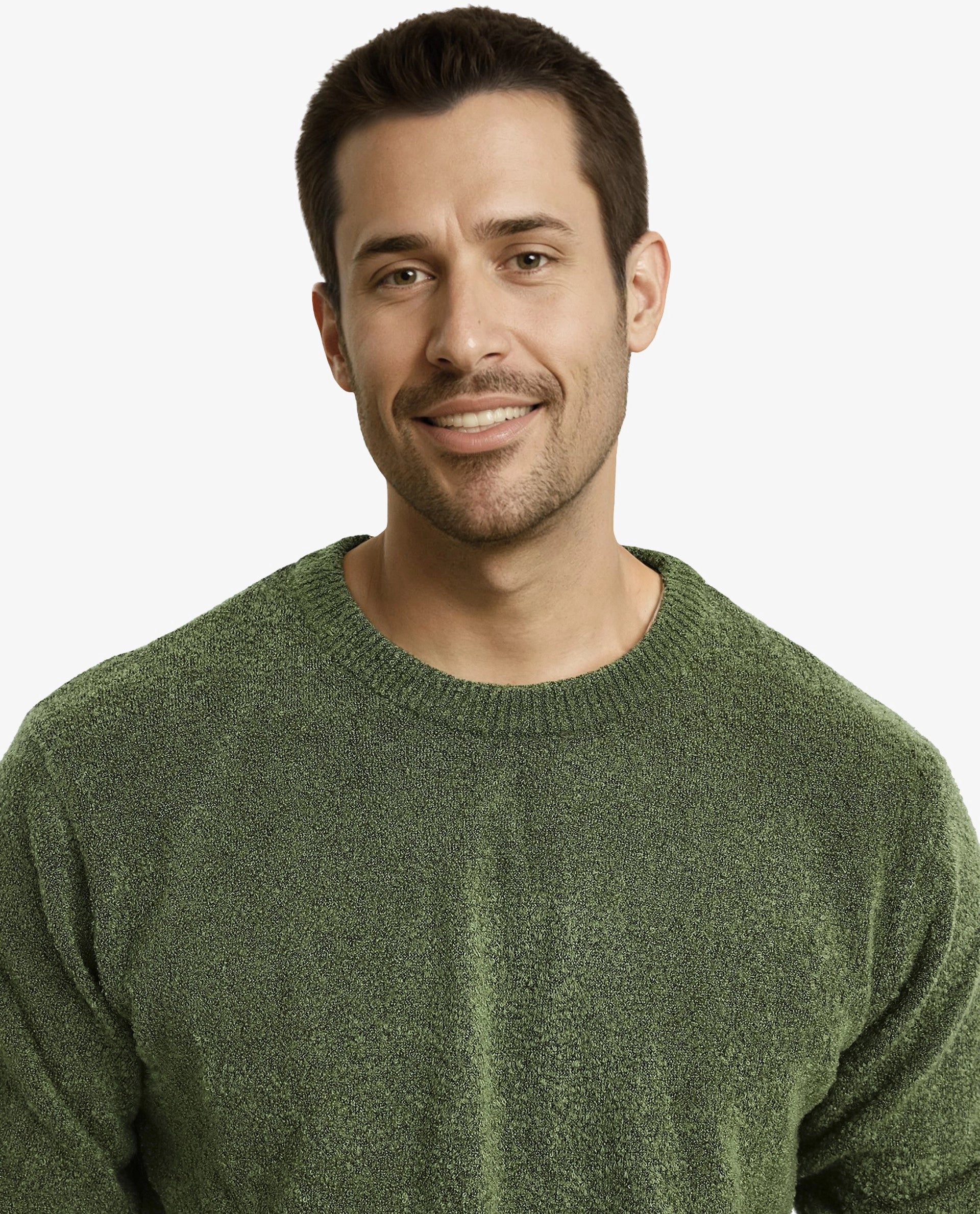 Rare Rabbit Men's Boule Green Poly Acrylic Fabric Full Sleeve Crew Neck Plain Sweater