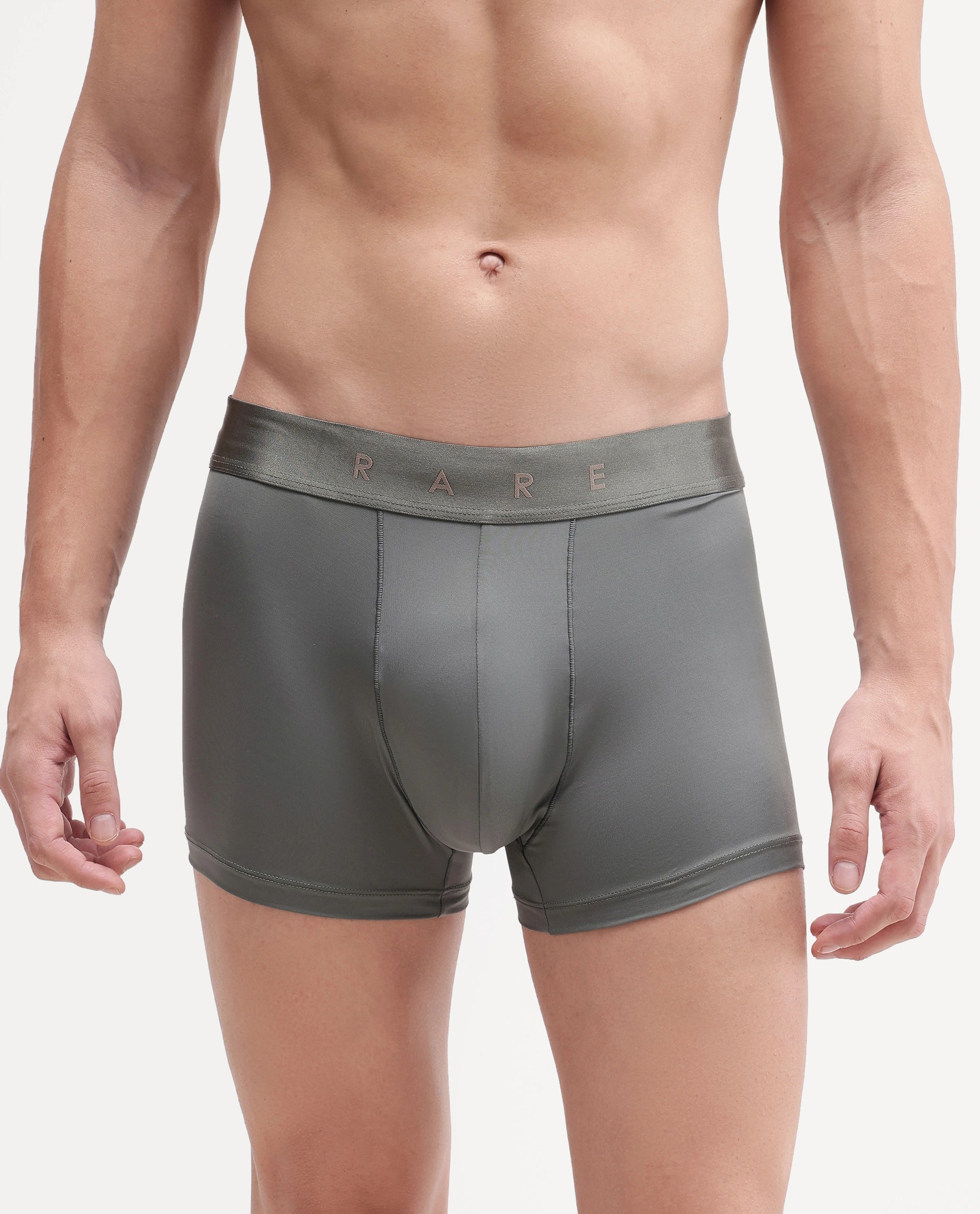 Rare Rabbit Men's Bovolo Black/Grey/Petrol Nylon Blend Fabric Innerwear