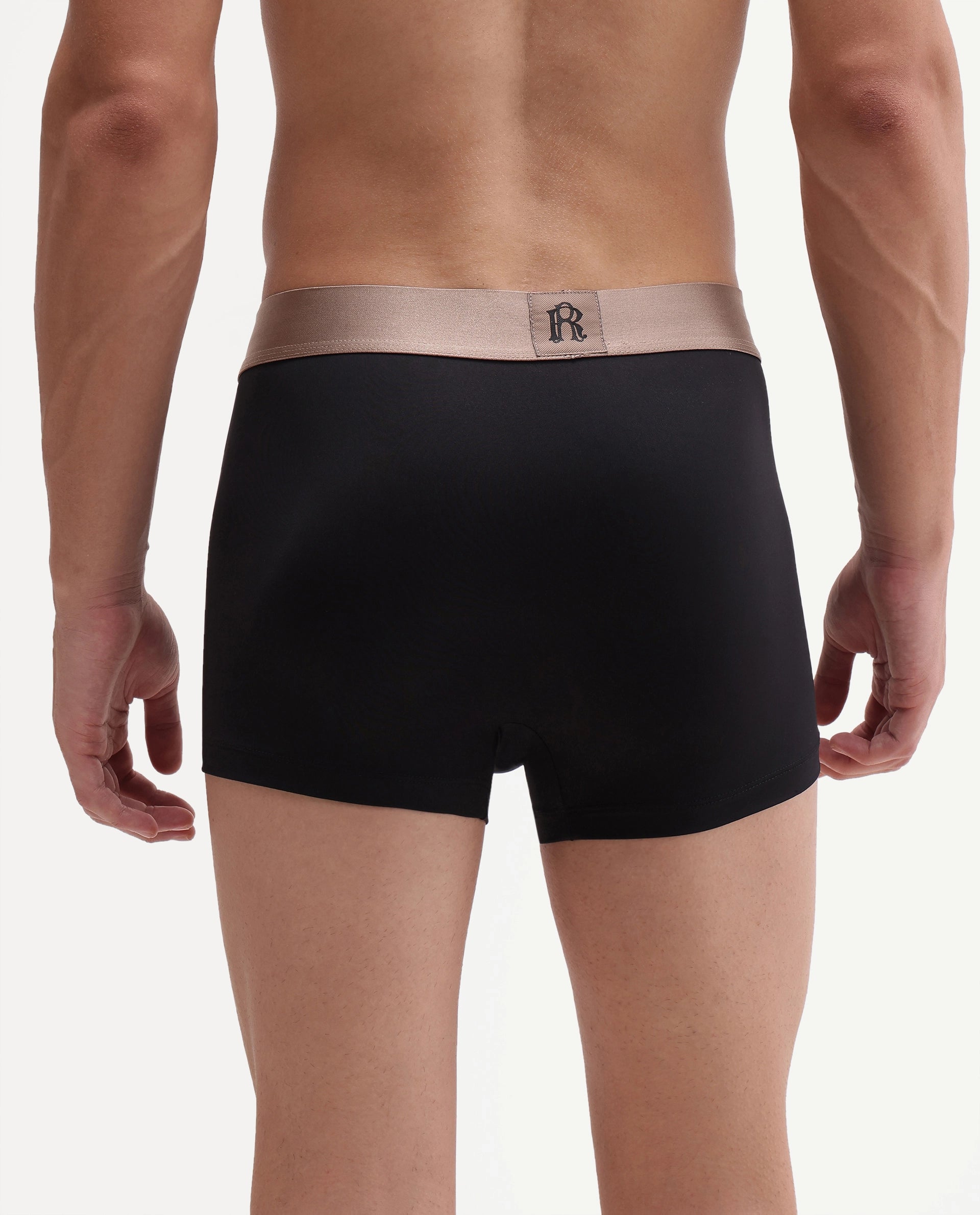 Rare Rabbit Men's Bovolo Black/Grey/Petrol Nylon Blend Fabric Innerwear