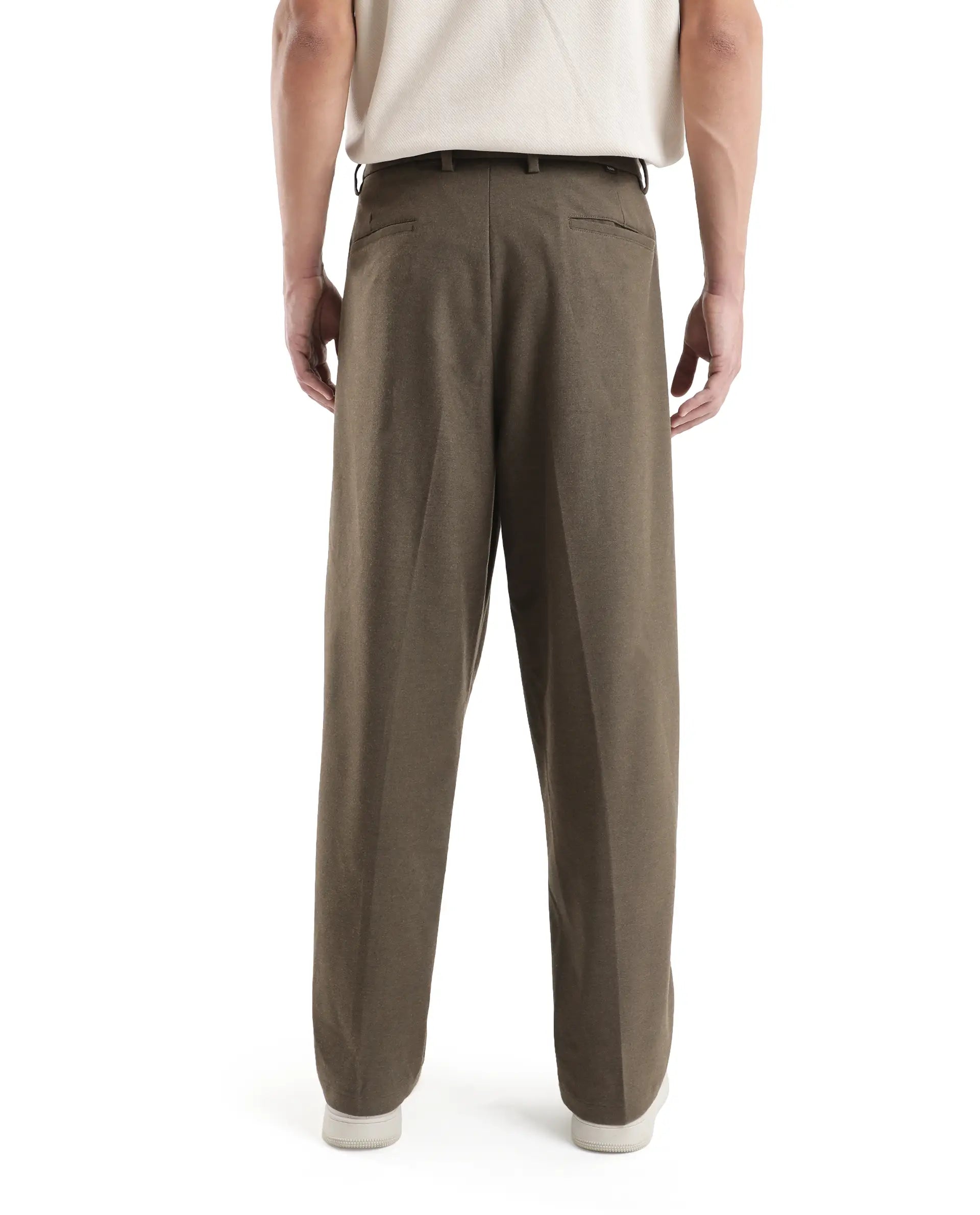 Buy Brelint - Brown Relaxed Fit Plain Trouser| Rare Rabbit Buy Brelint - Brown Relaxed Fit Plain Trouser| Rare Rabbit
