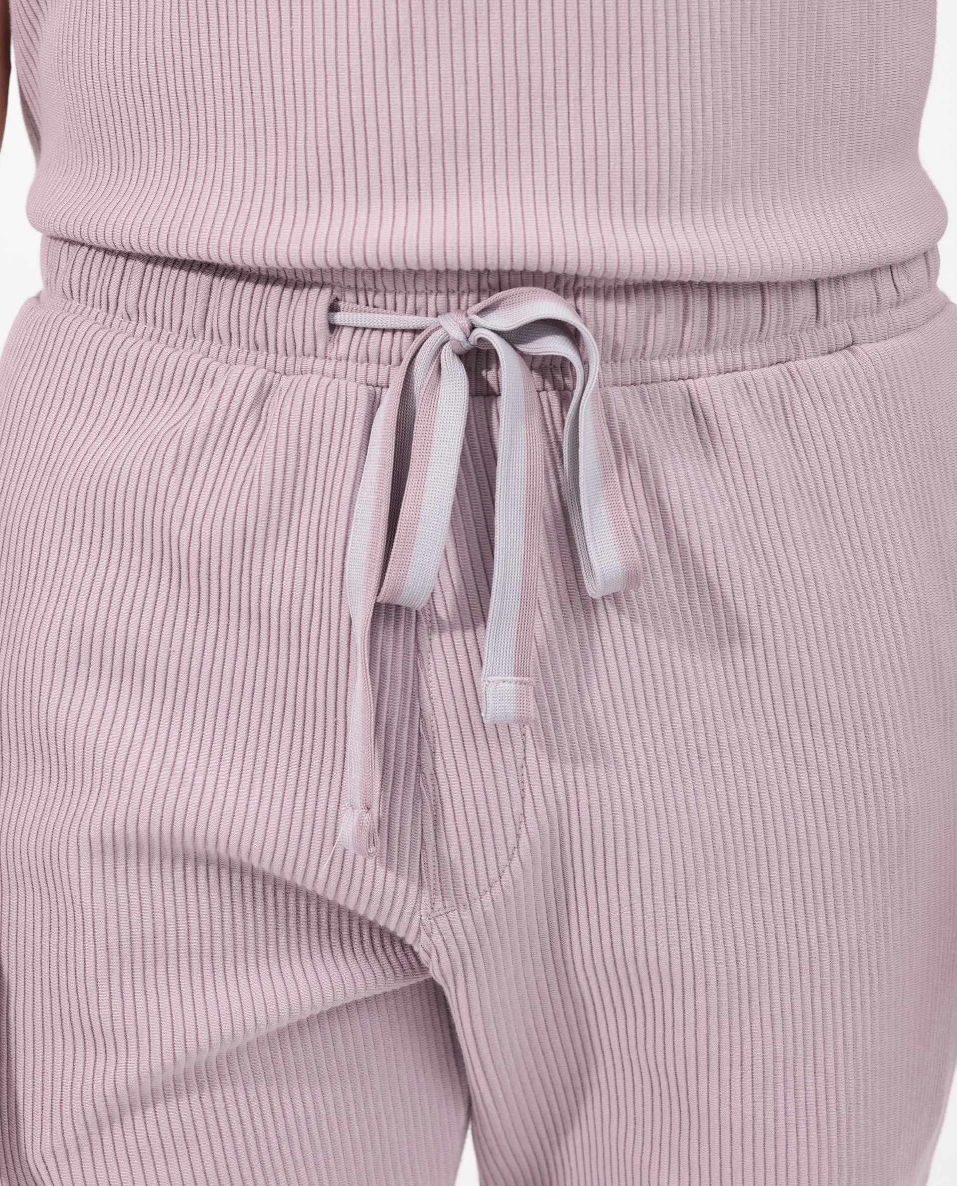 Rare Rabbit Mens Breto Dusky Purple Cotton Polyester Lycra Ribbed Texture Shorts