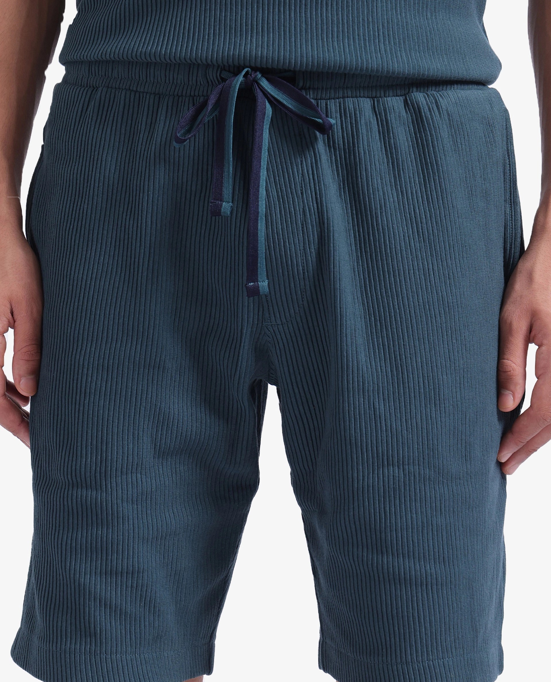 Rare Rabbit Men Breto-1 Dark Green Button Closure Regular Fit Plain Shorts