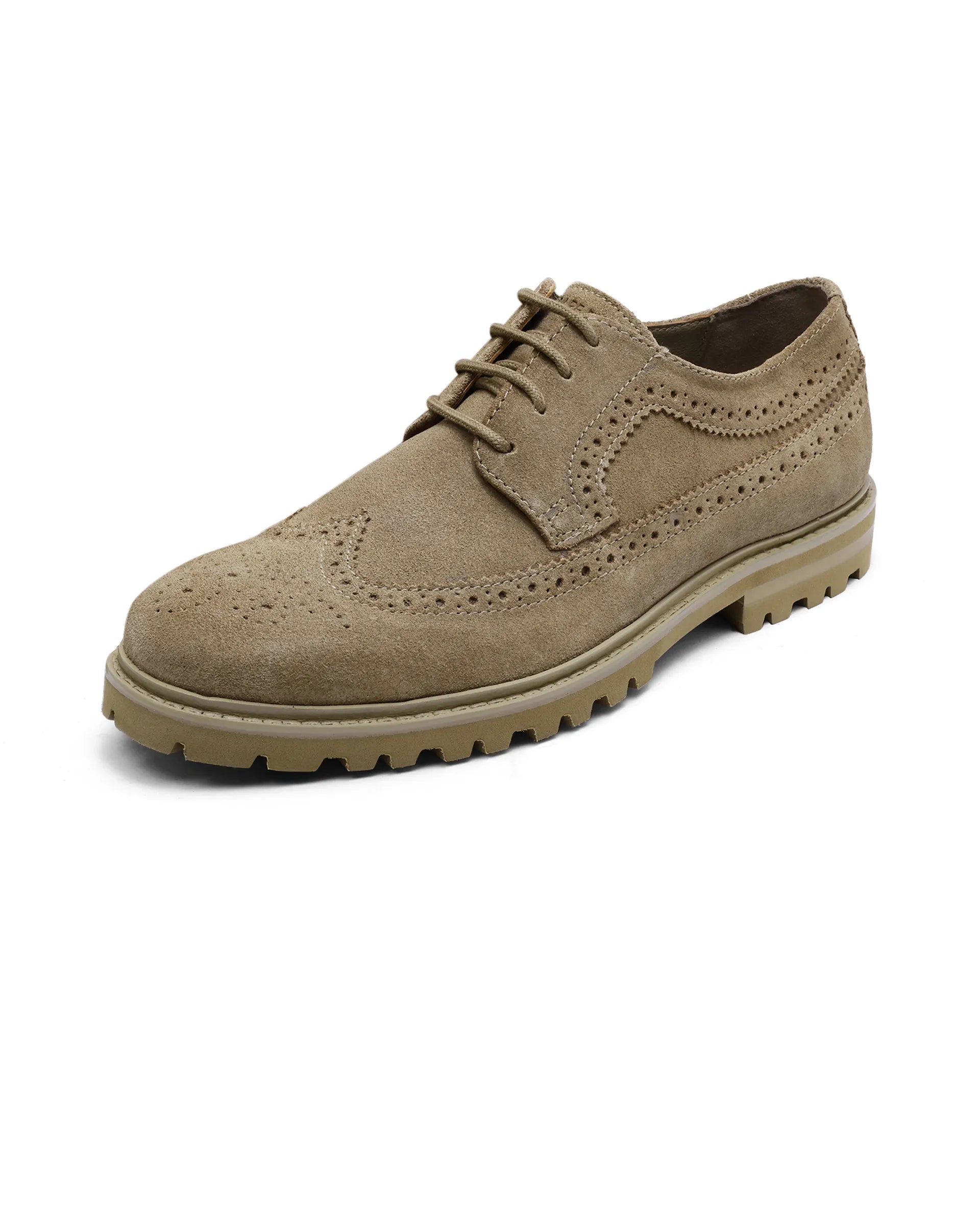 Rare Rabbit Men Brix Camel Suede Lace-Up Closure Shoes