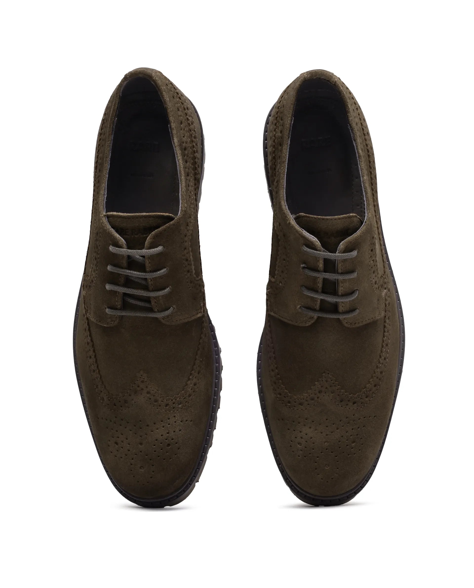 Rare Rabbit Men Brix Khaki Suede Lace-Up Closure Shoes