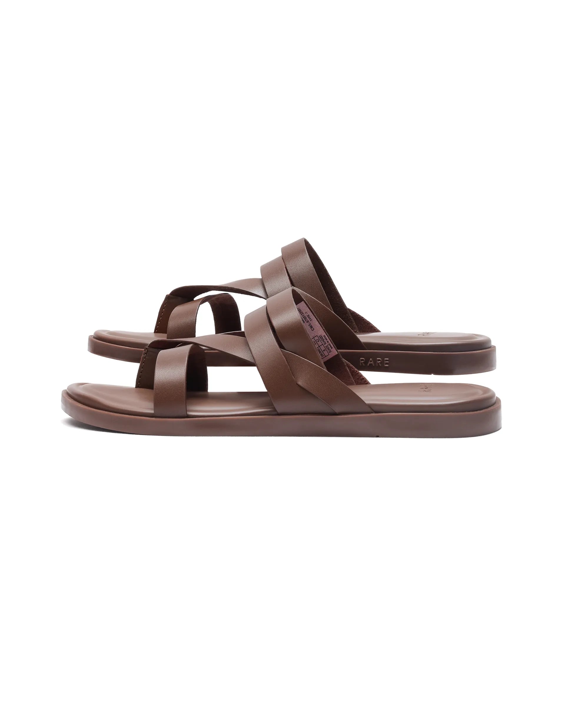 Rare Rabbit Men's Bron Tan Slip-On Closure Sandals