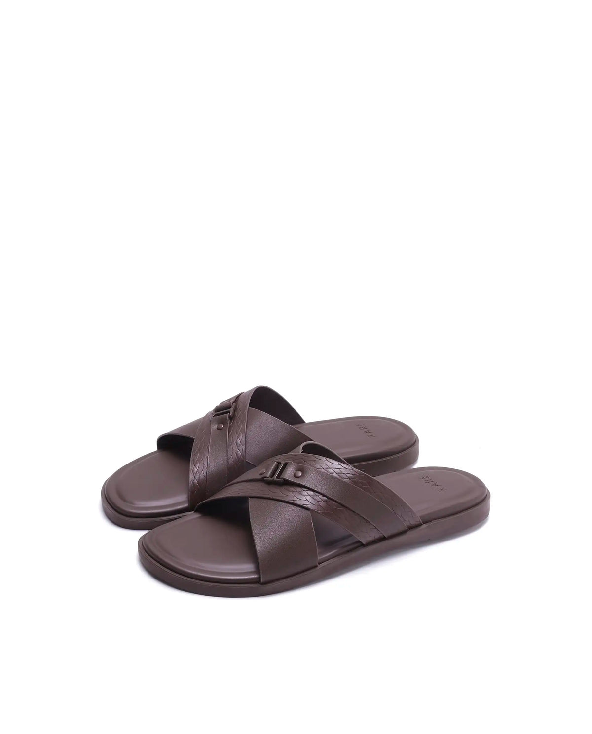 Rarez Men's Buck Dark Holy Rust Leather Regular Sandal