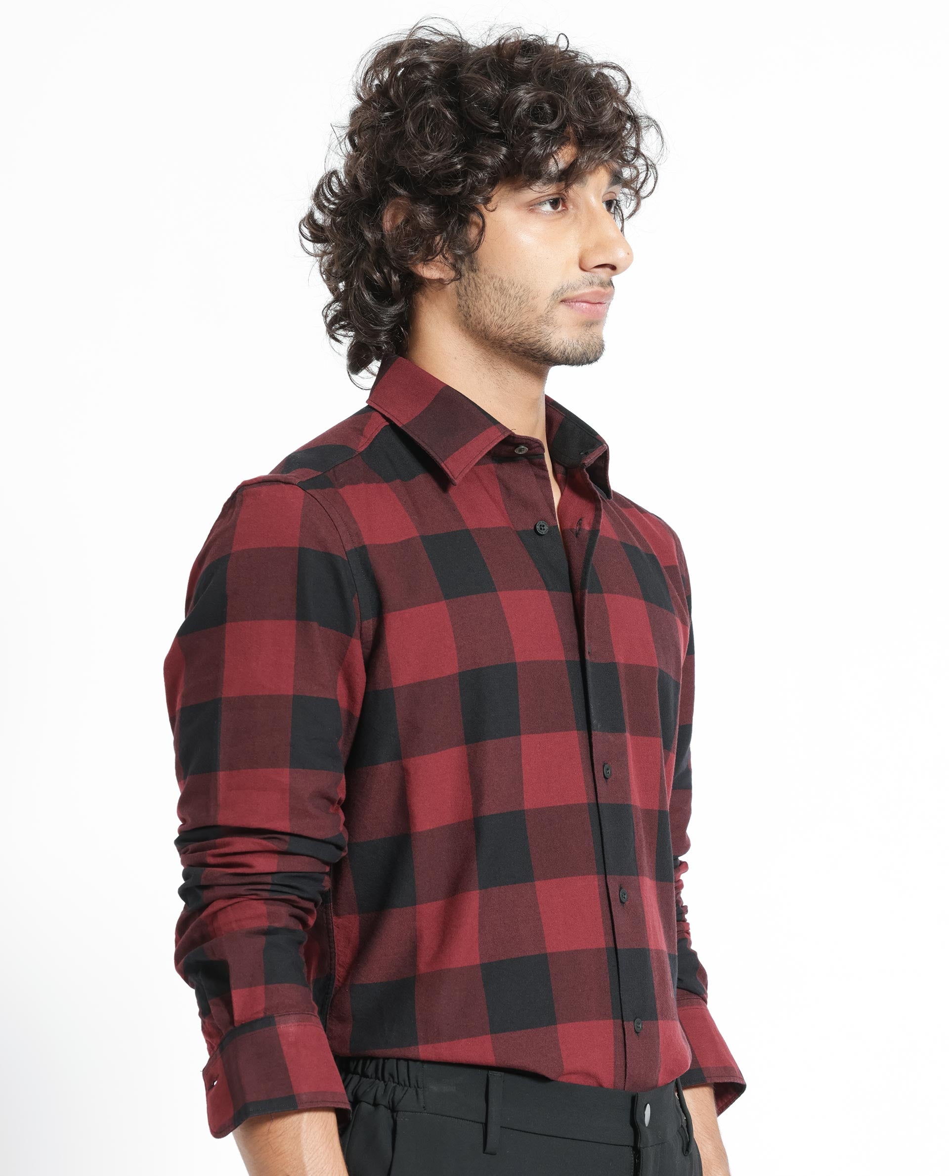 Rare Rabbit Men's Byre Multi Full Sleeves Checks Shirt