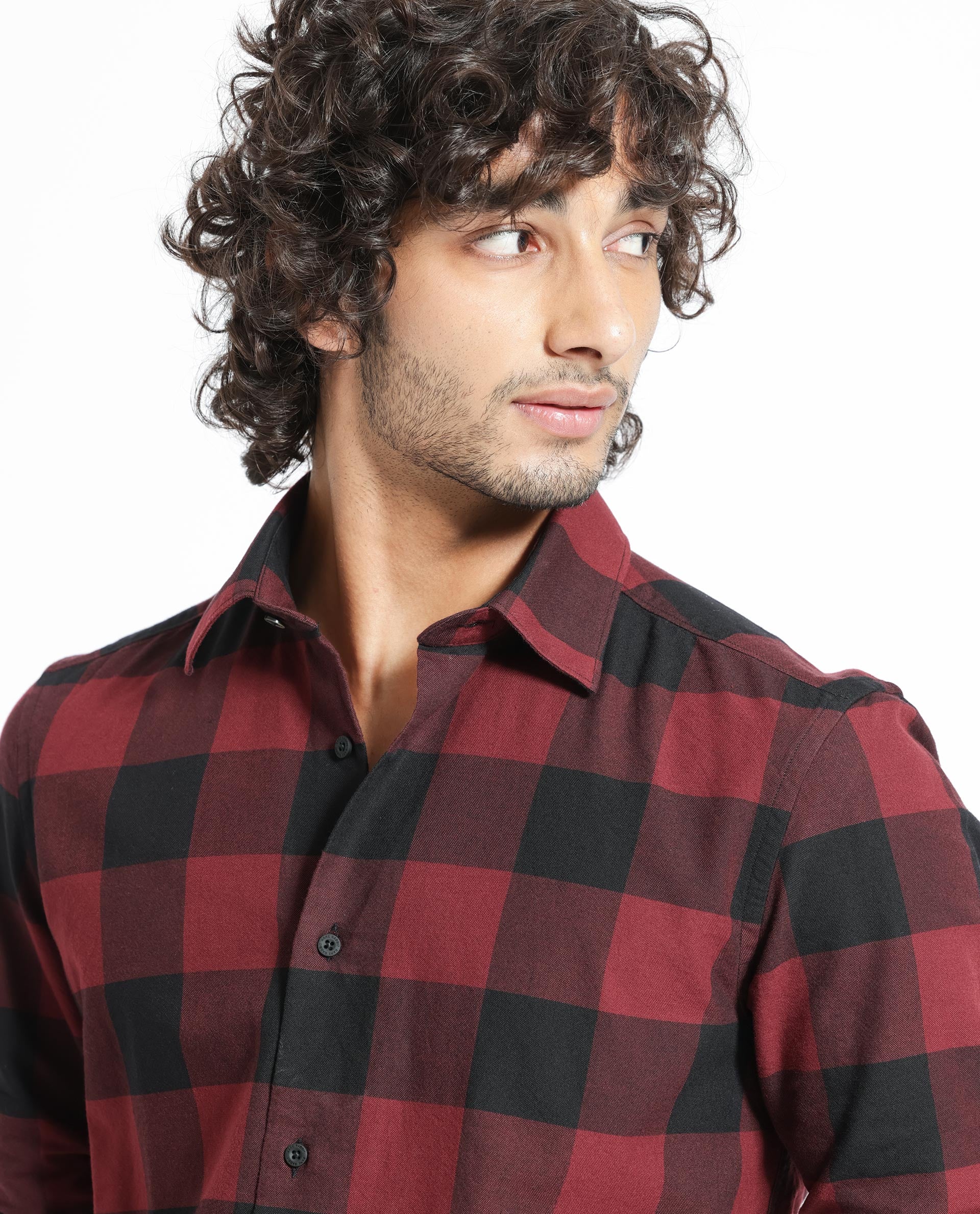 Rare Rabbit Men's Byre Multi Full Sleeves Checks Shirt