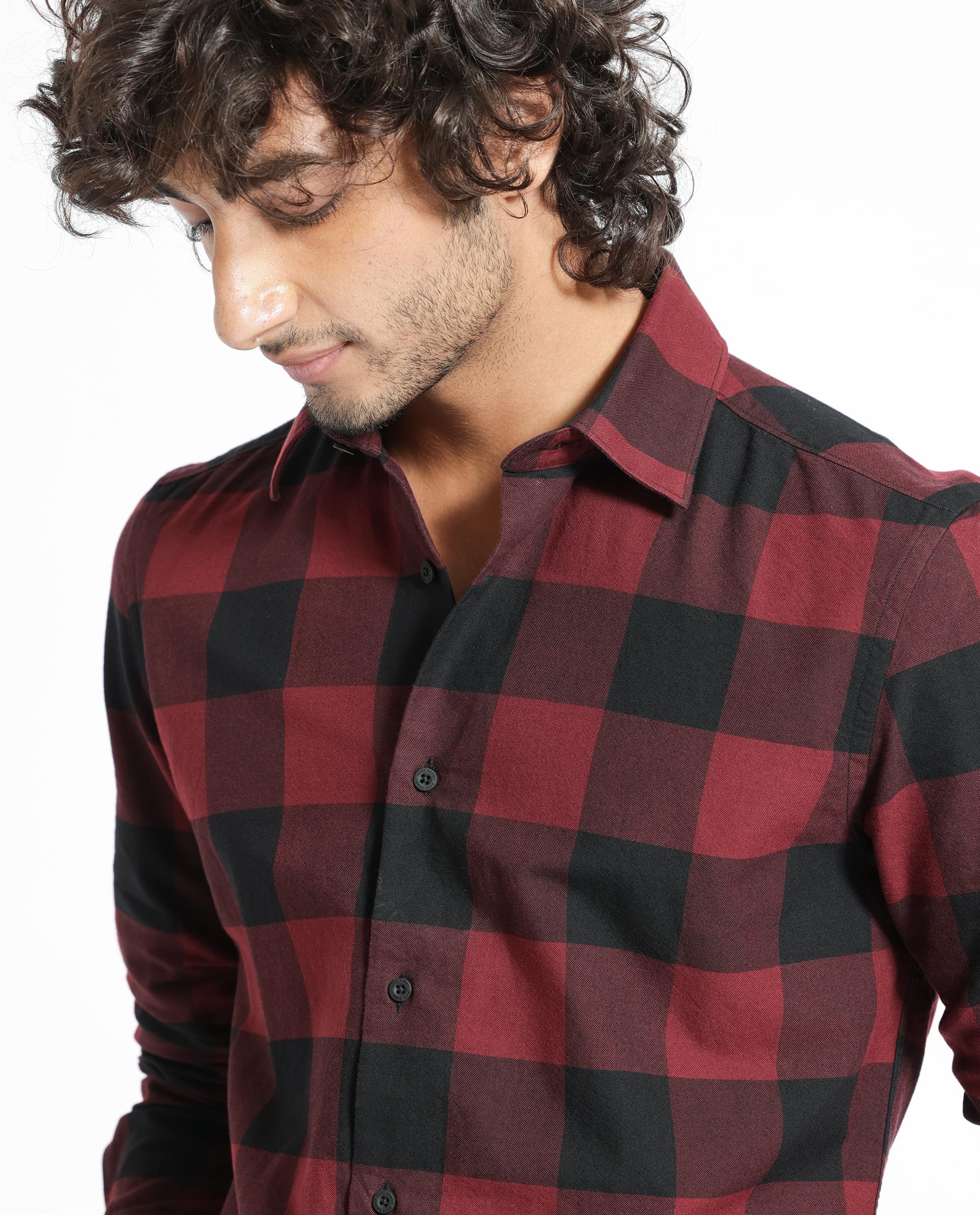 Rare Rabbit Men's Byre Multi Full Sleeves Checks Shirt