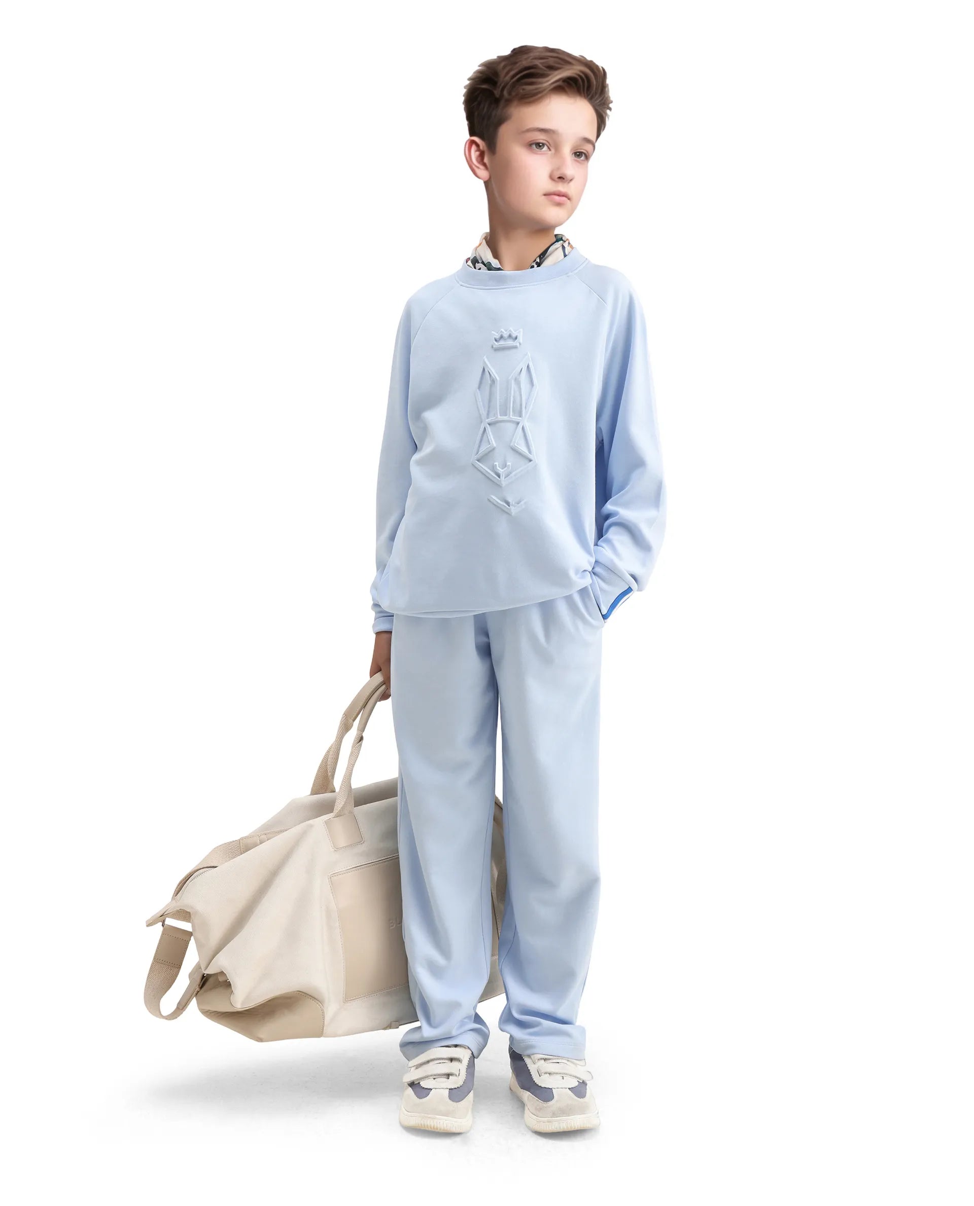 Rare Ones Kids Cadi-B Lilac Cotton Blend Drawstring Closure Straight Fit Solid Trackpant