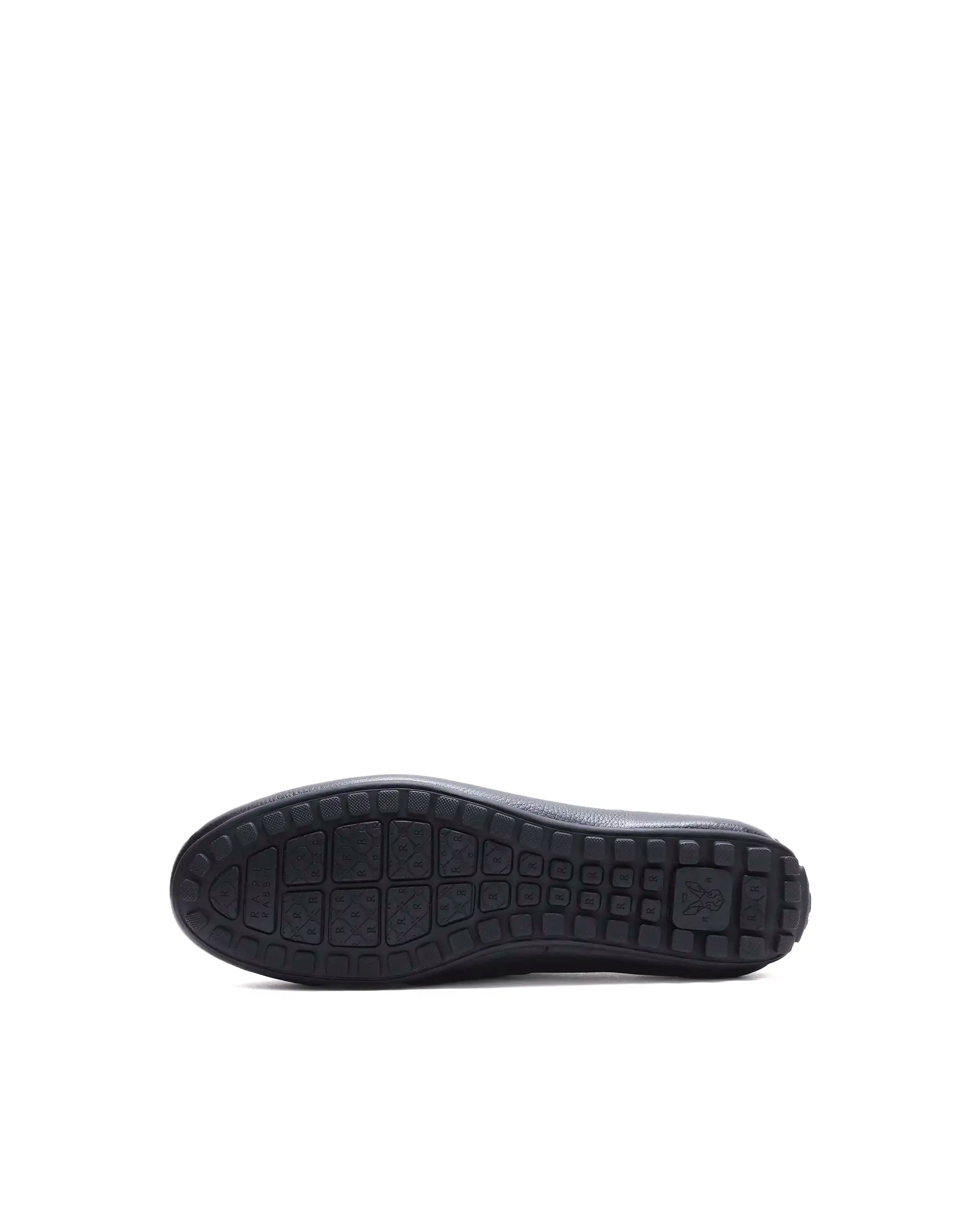 Rare Rabbit Men's Cairo Black Leather Drivers