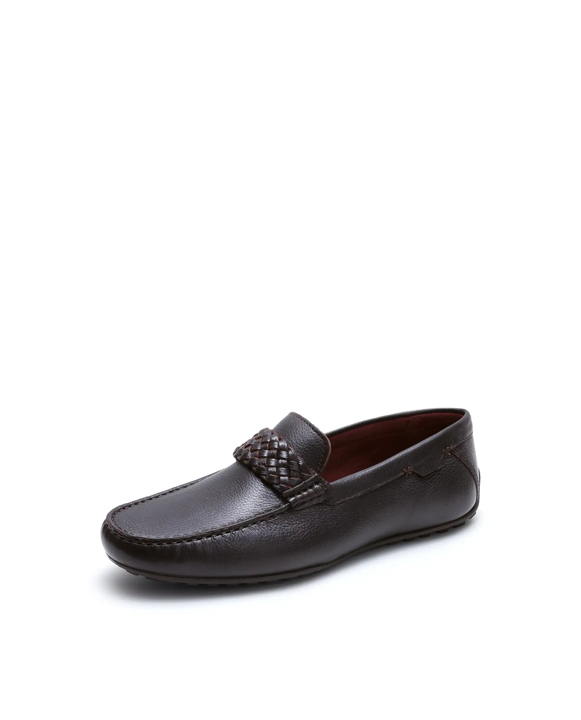 Rare Rabbit Men's Cairo Brown Leather Drivers