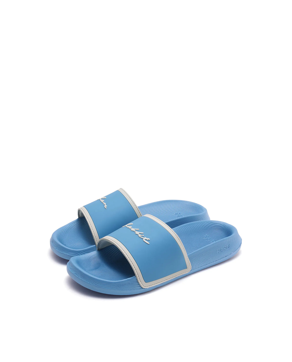 Rarez Mens Calmo Primary Blue/Cream Non-Leather Regular Typography Print Sandal