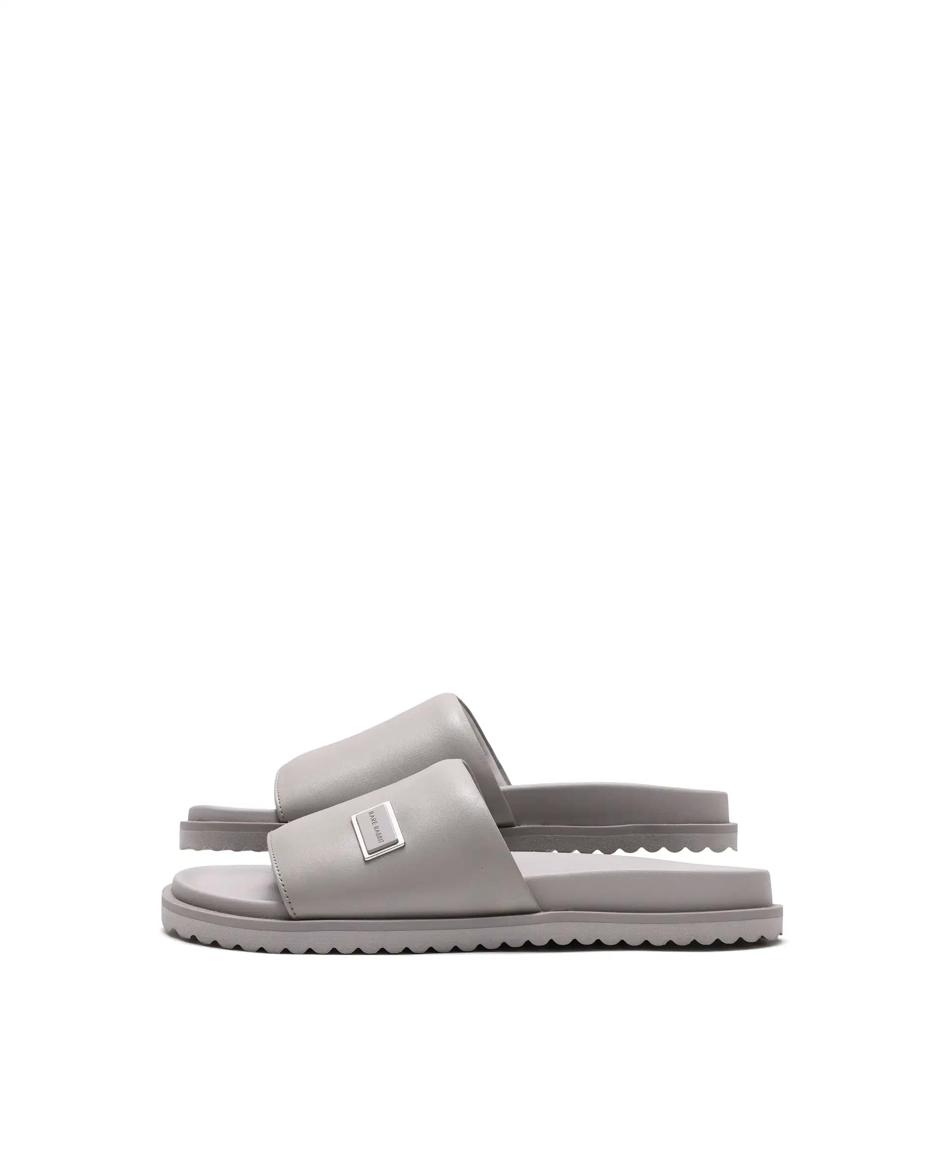 Rarez Men's Camden Light Grey Slip-On Closure Sandal