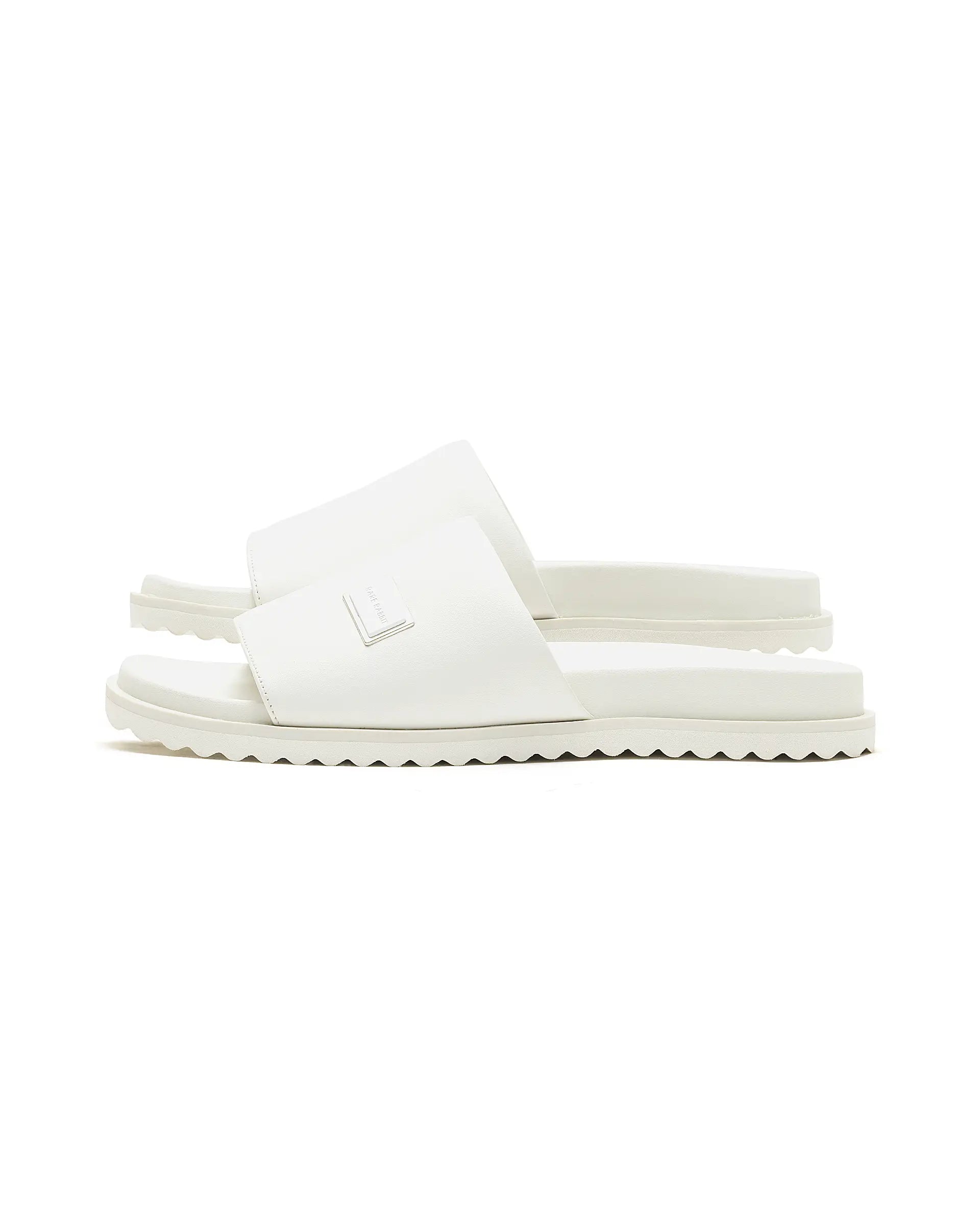 Rare Rabbit Men Camden White Slip-On Closure Sandal