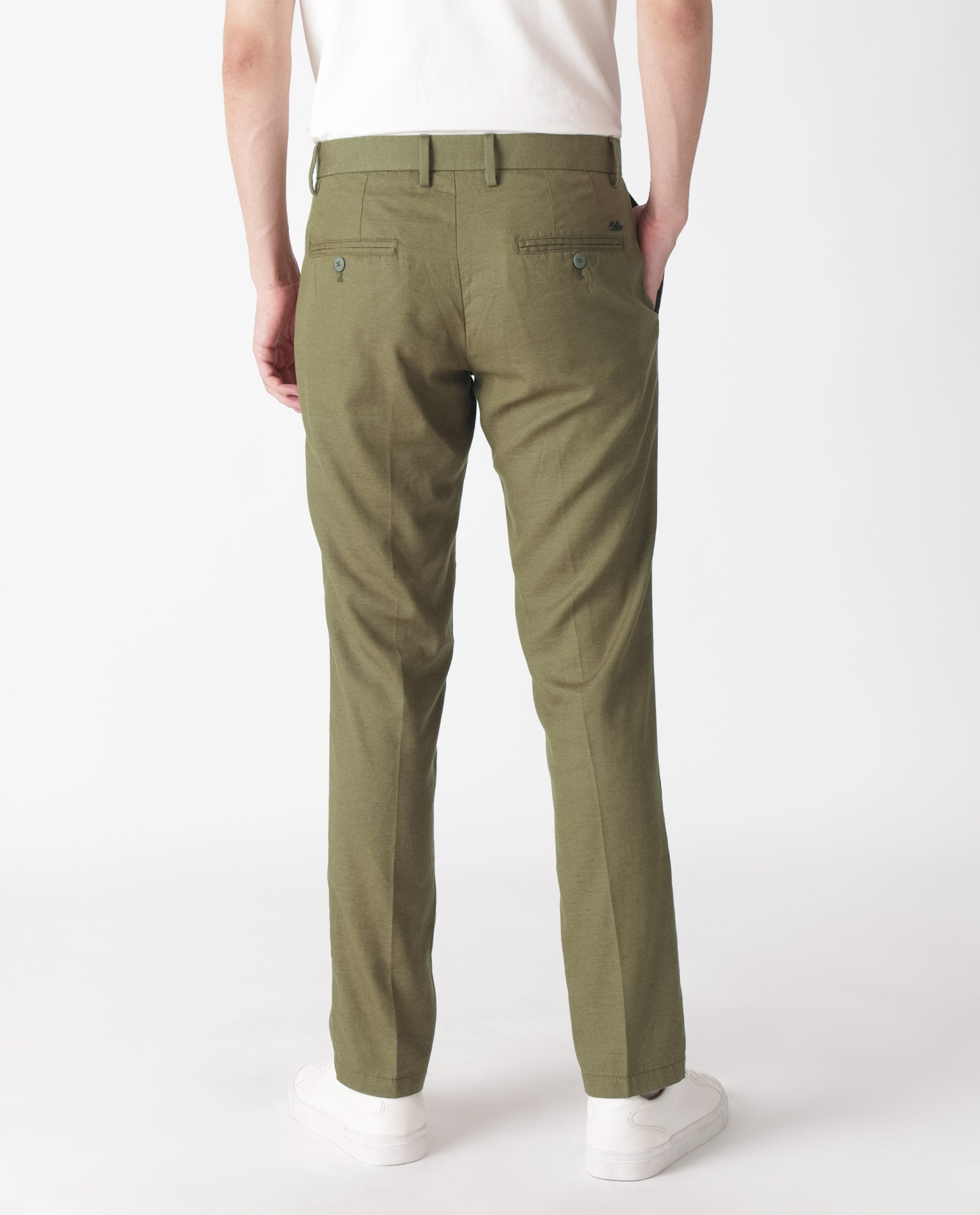 Buy Men Olive Slim Fit Solid Casual Trousers Online  668996  Allen Solly