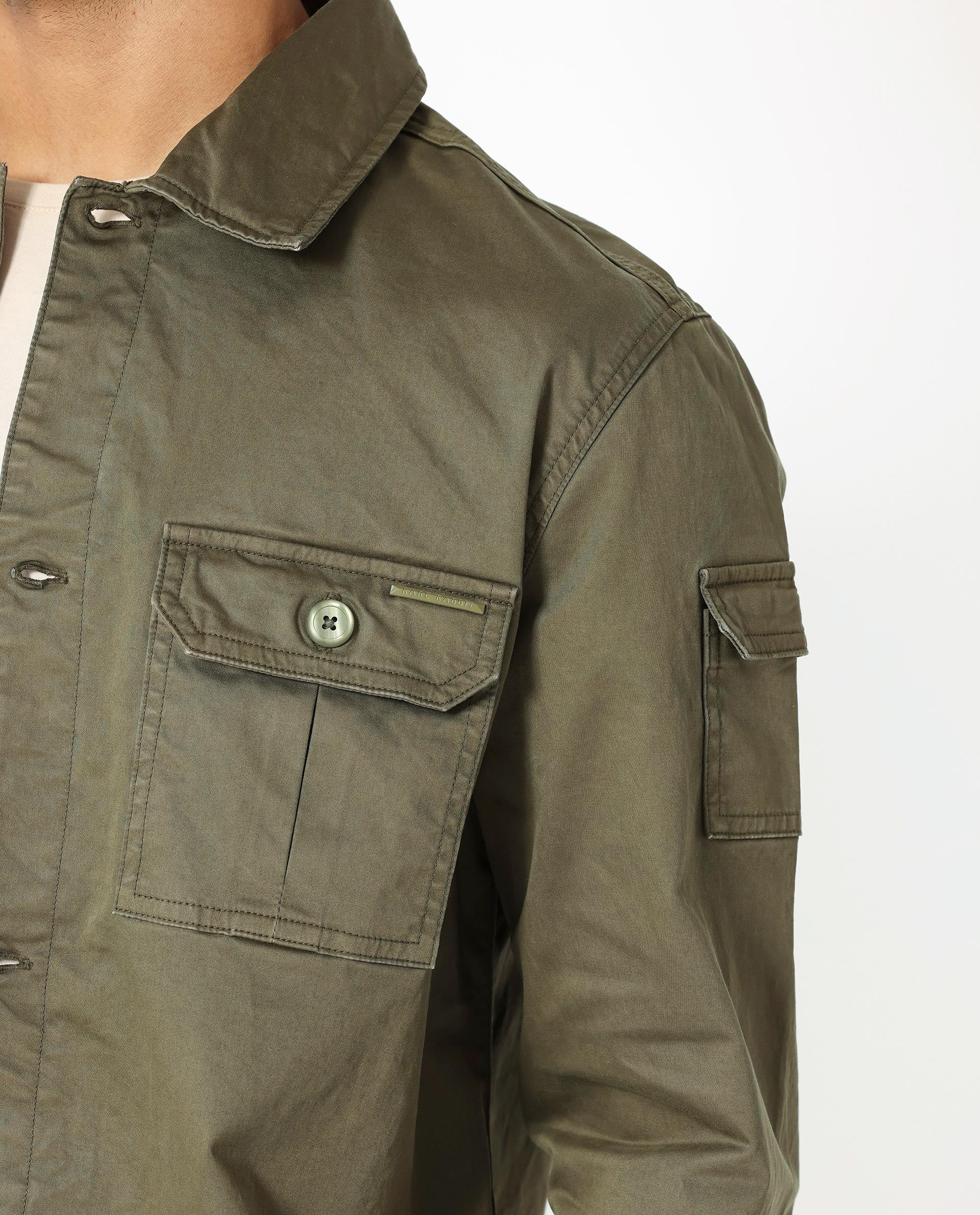 Mens cargo hot sale jacket olive