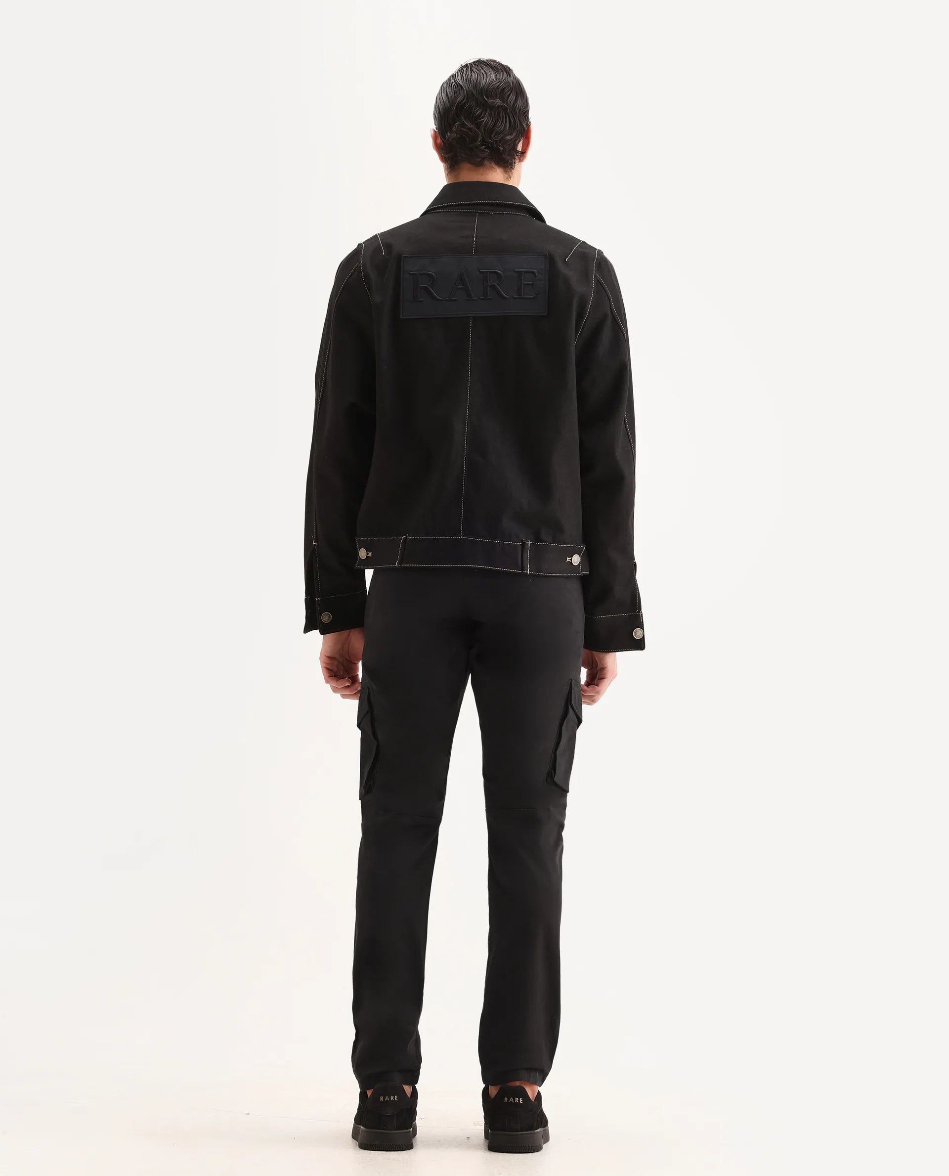 Rare Rabbit Men's Celu Dark Maroon Cotton Plain Slim Fit Trouser