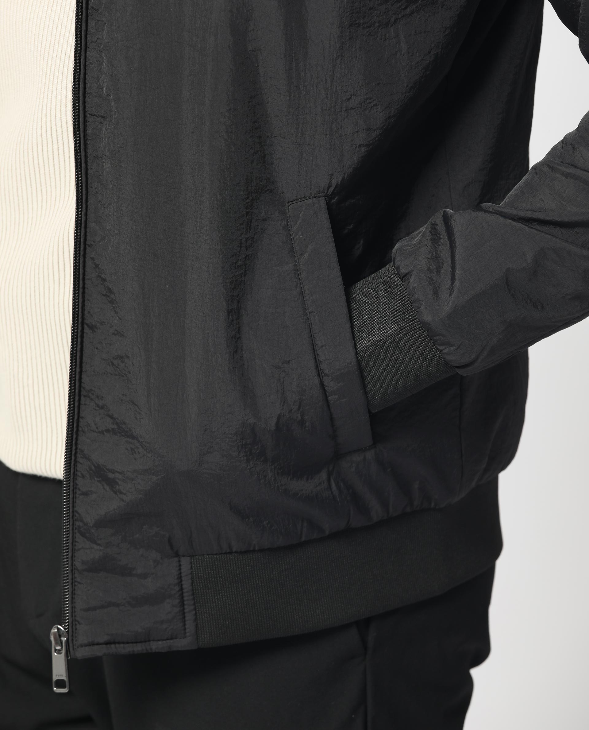 Rare Rabbit Men's Cerno Black High Neck Puffer Jacket