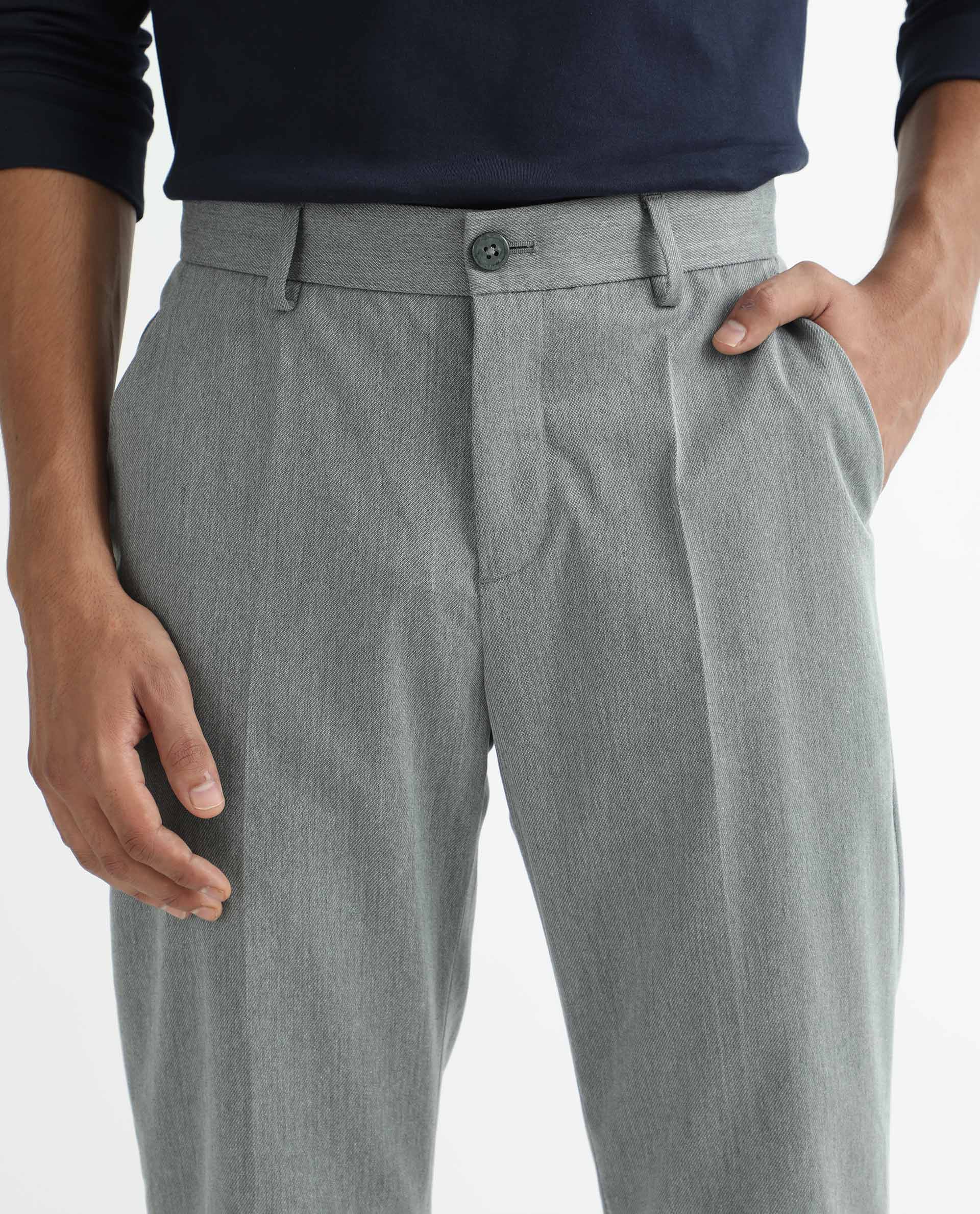 Fashion Men Casual Work Cotton Blend Pure Elastic Waist Long Pants Trousers  Mens Loose Fitting Pants Trouser Casual Pants Khaki M - Walmart.com