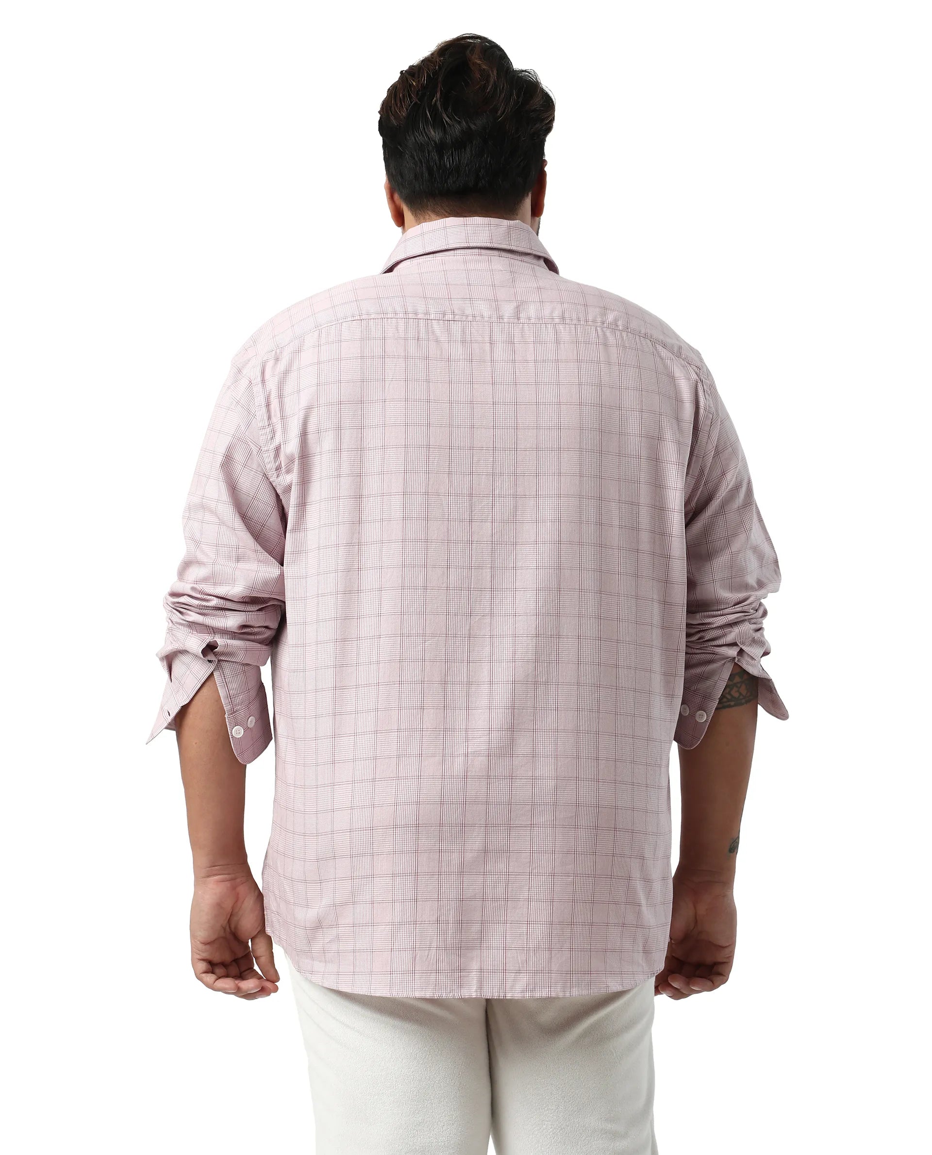 Rare Rabbit Men's Chek Big Red Cotton Fabric Full Sleeves Collared Neck Button Closure Checked Shirt