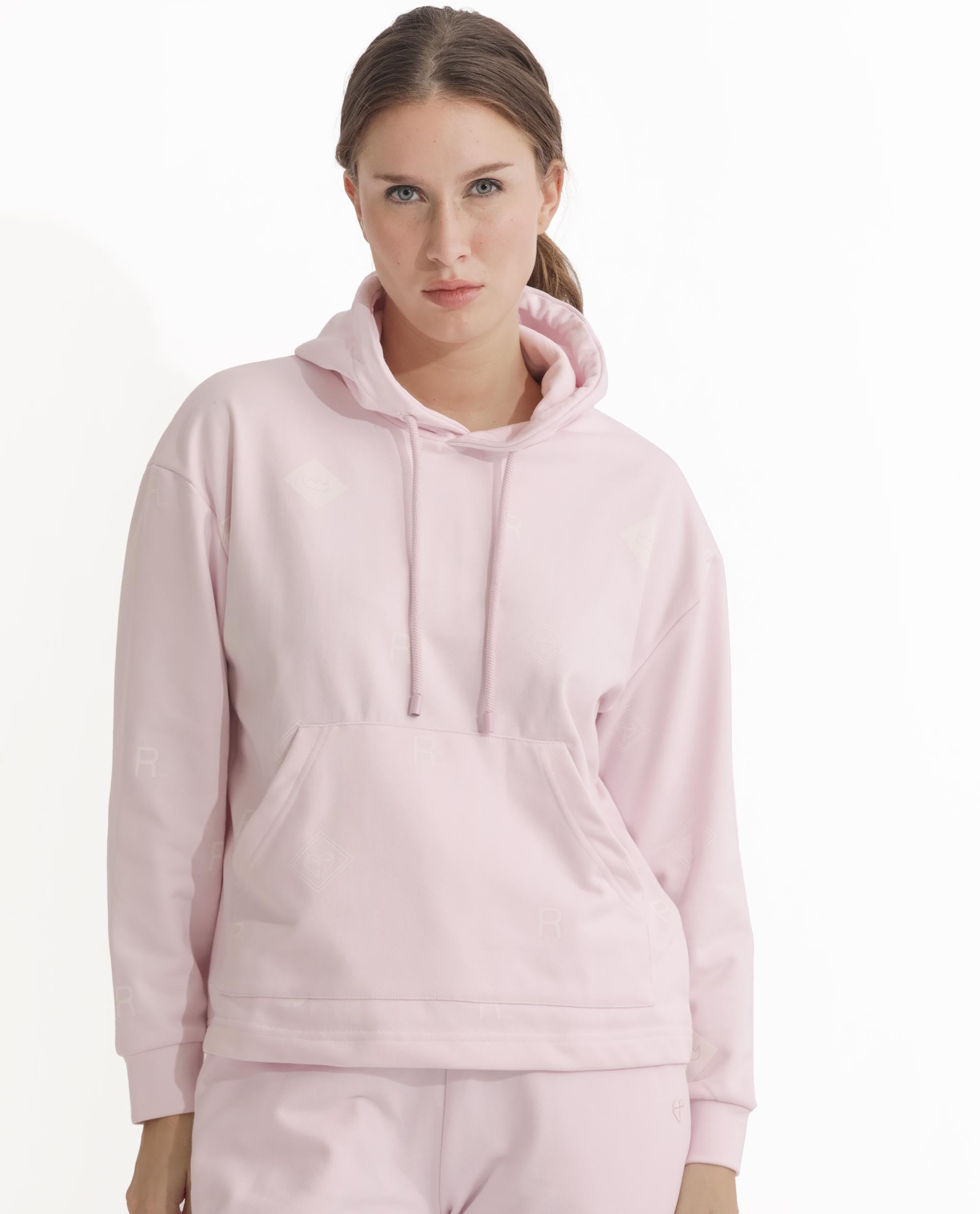 Pink polyester hoodie sale