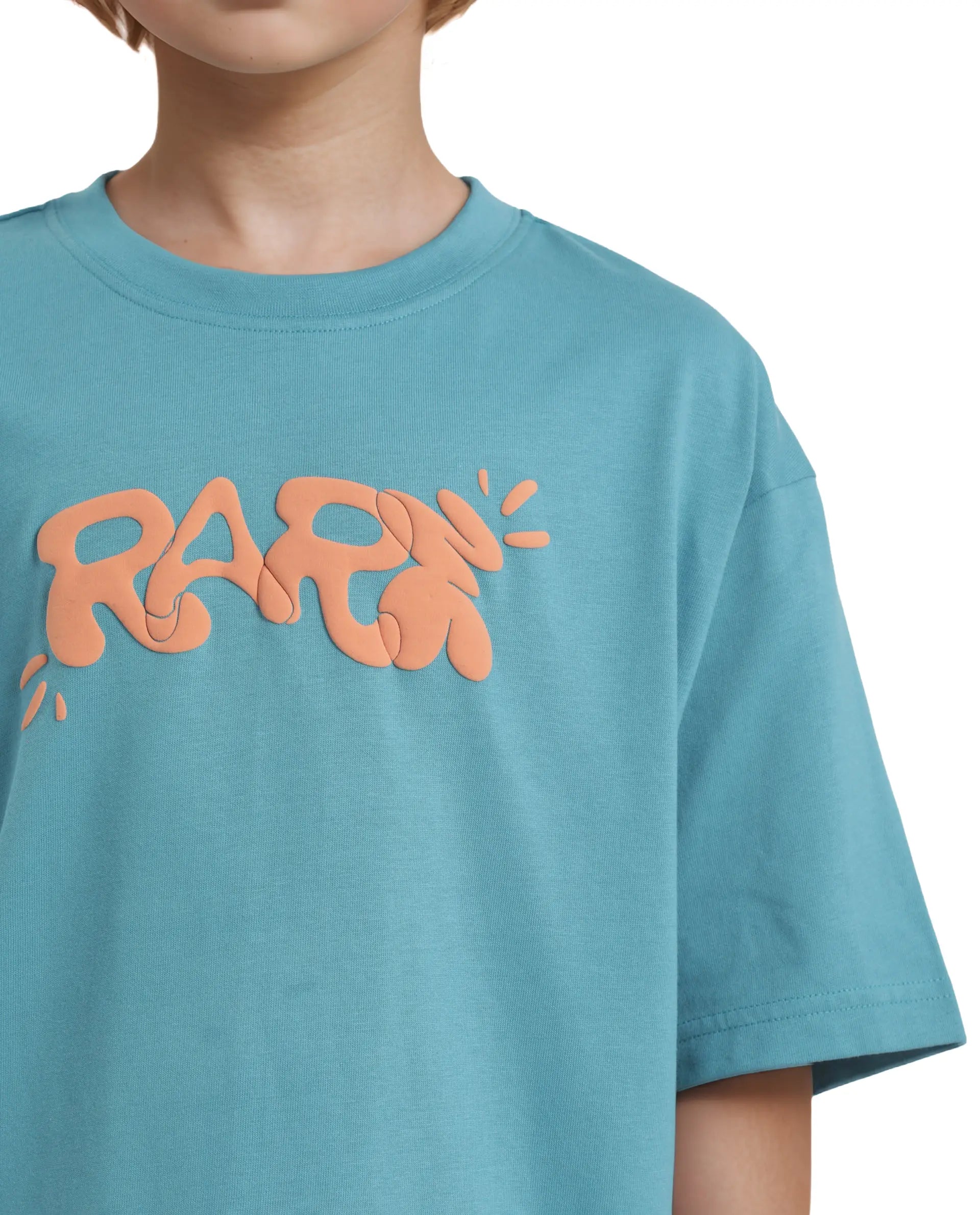 Rare Ones Kids Chris Turq Cotton Half Sleeves Crew Neck Oversized Fit Graphic Print T-Shirt