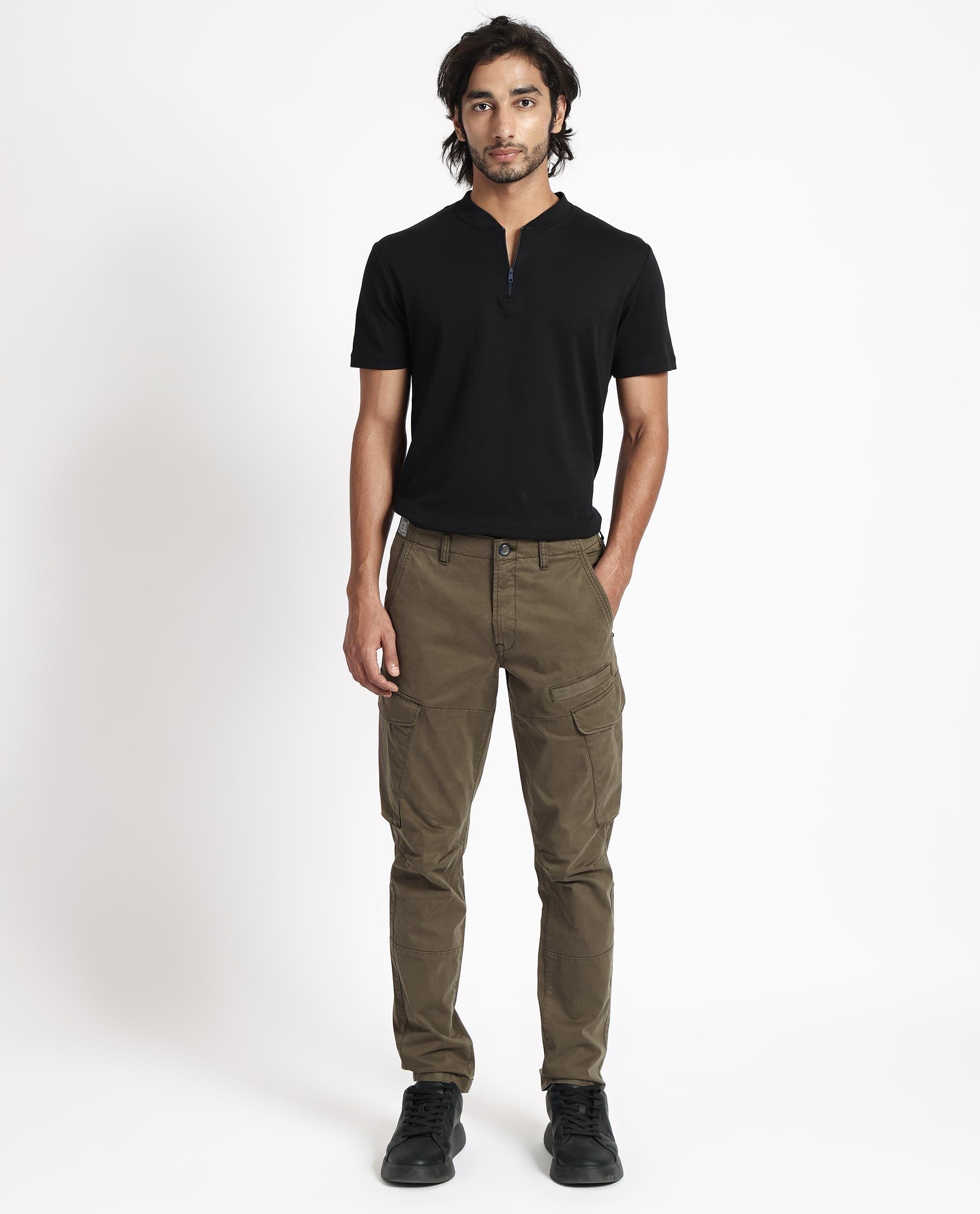 Buy Men Olive Solid Super Slim Fit Casual Trousers Online - 749281 | Peter  England