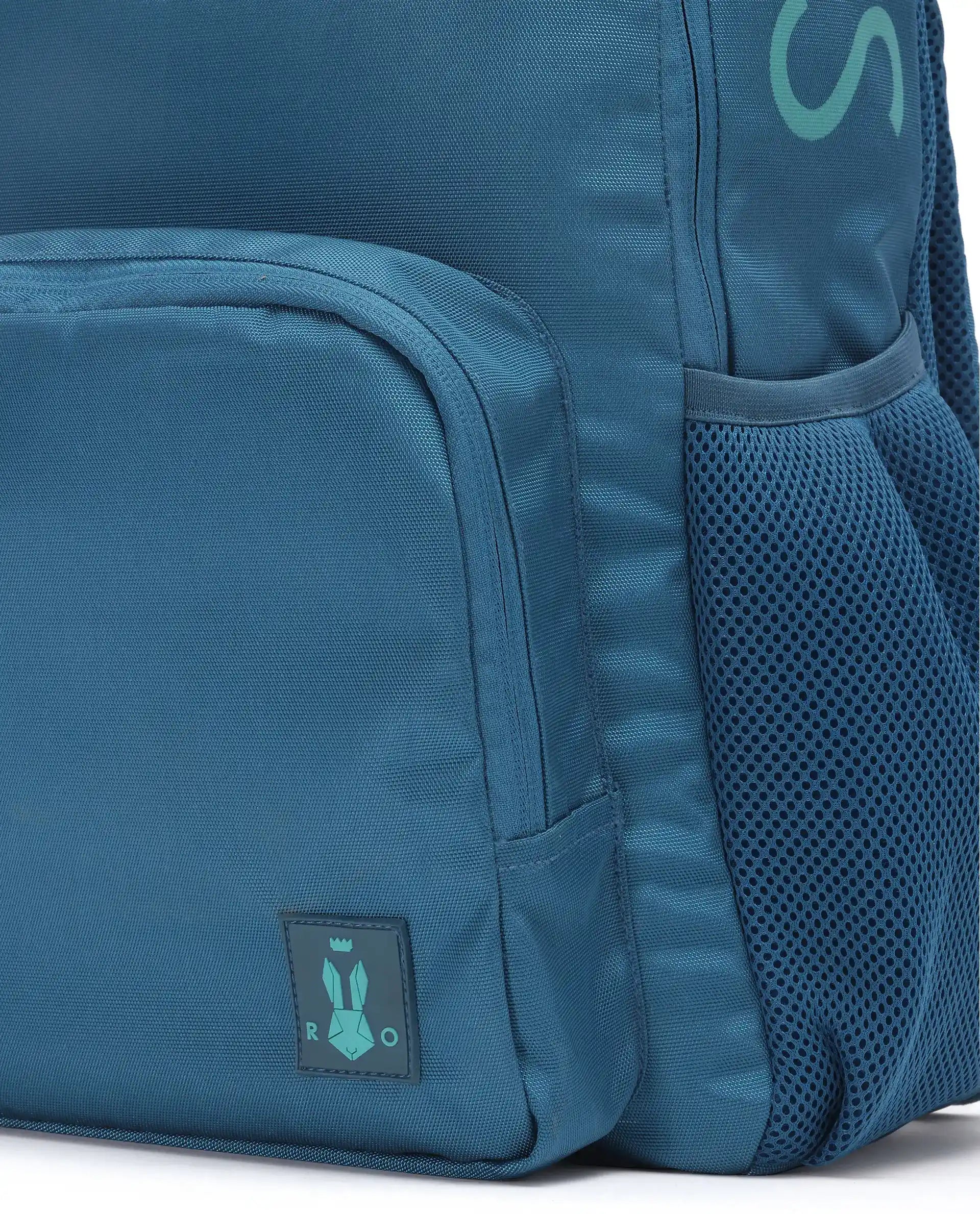 Rare Ones Kids Clay Torquoise Zipper PU Coated Polyester Backpack