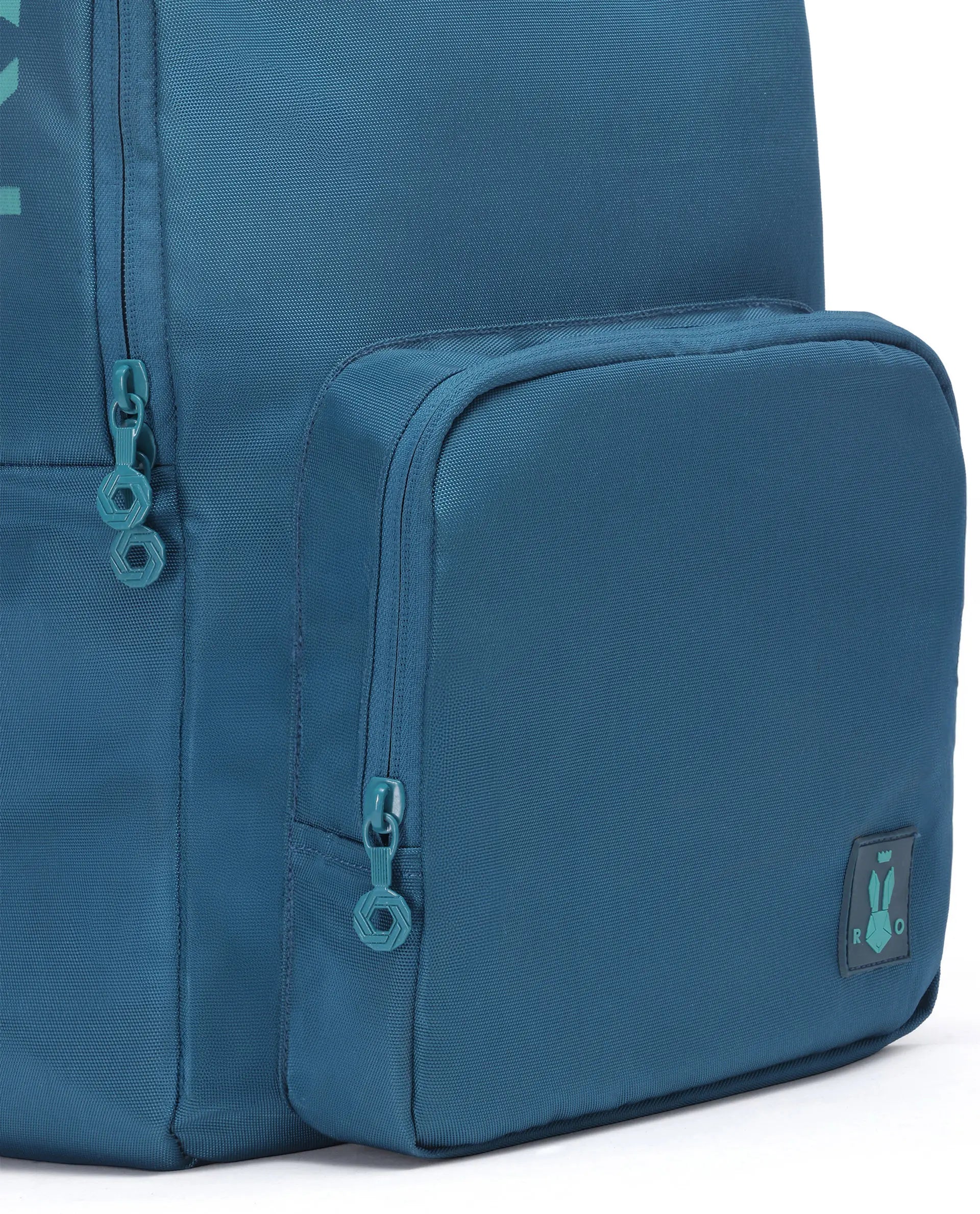 Rare Ones Kids Clay Torquoise Zipper PU Coated Polyester Backpack