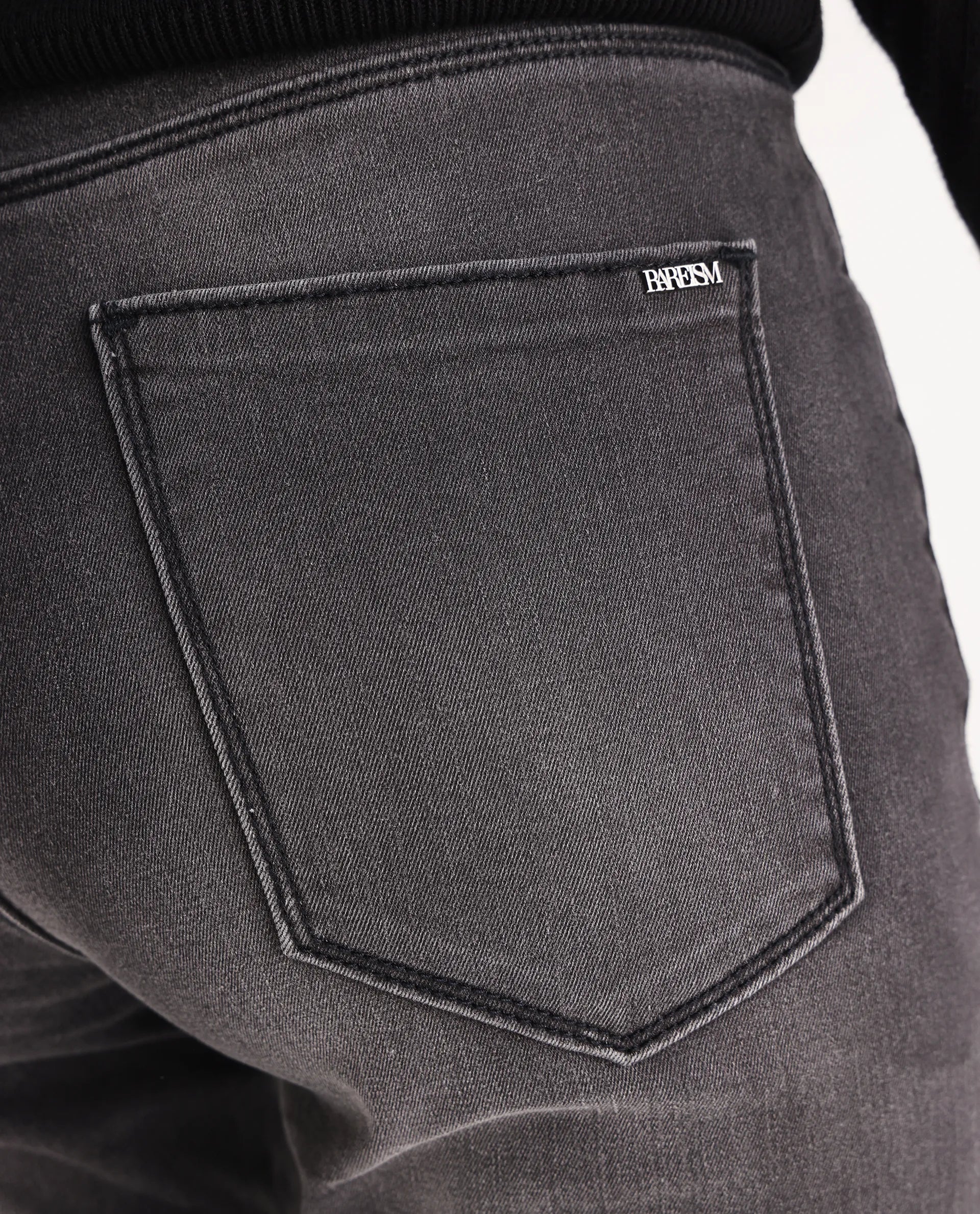 Rareism Women's Clipper Grey Cotton Blend Plain Ankle Length Slim Fit Jeans