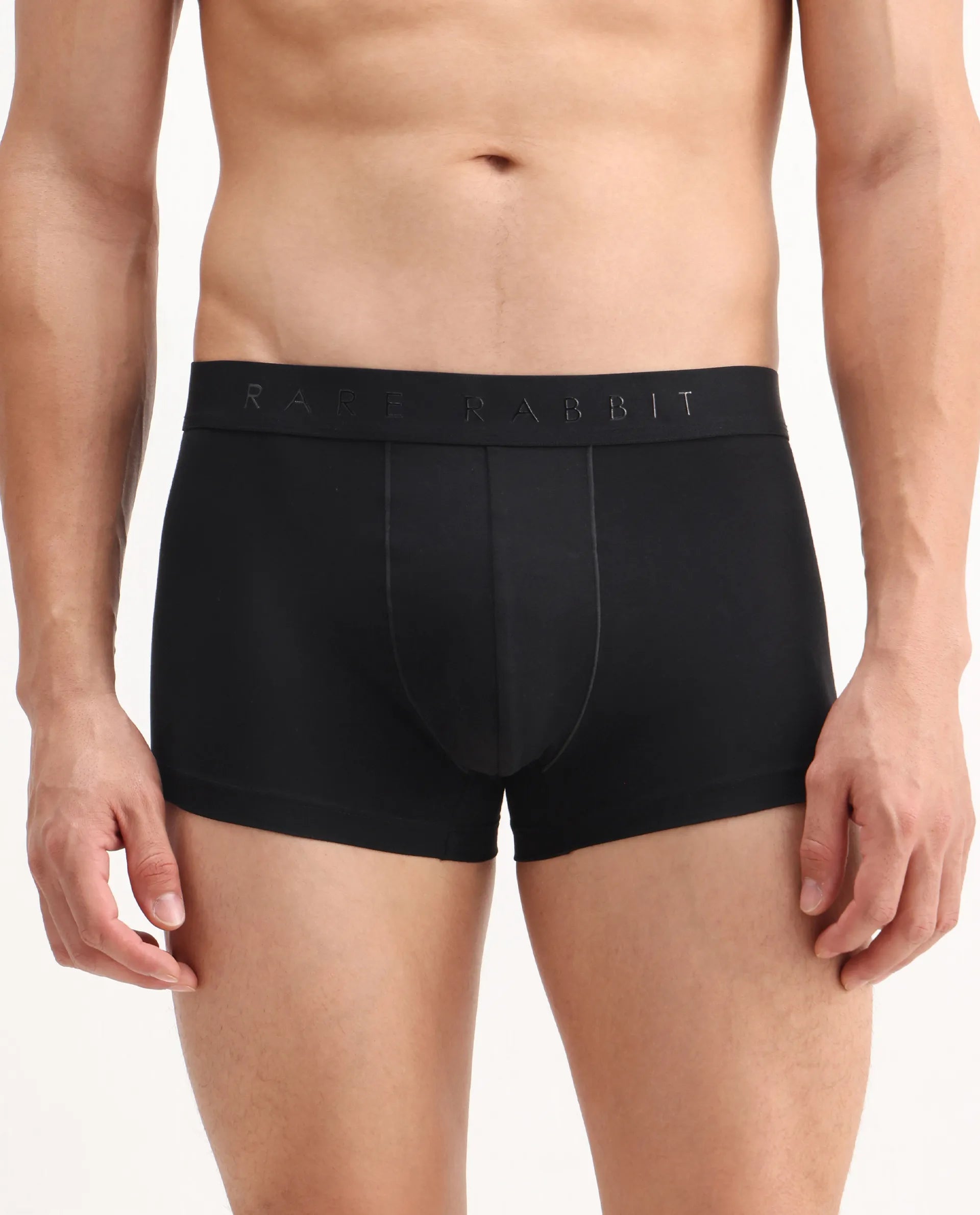 Rare Rabbit Men Close Black Soft Cotton Stretch Trunks