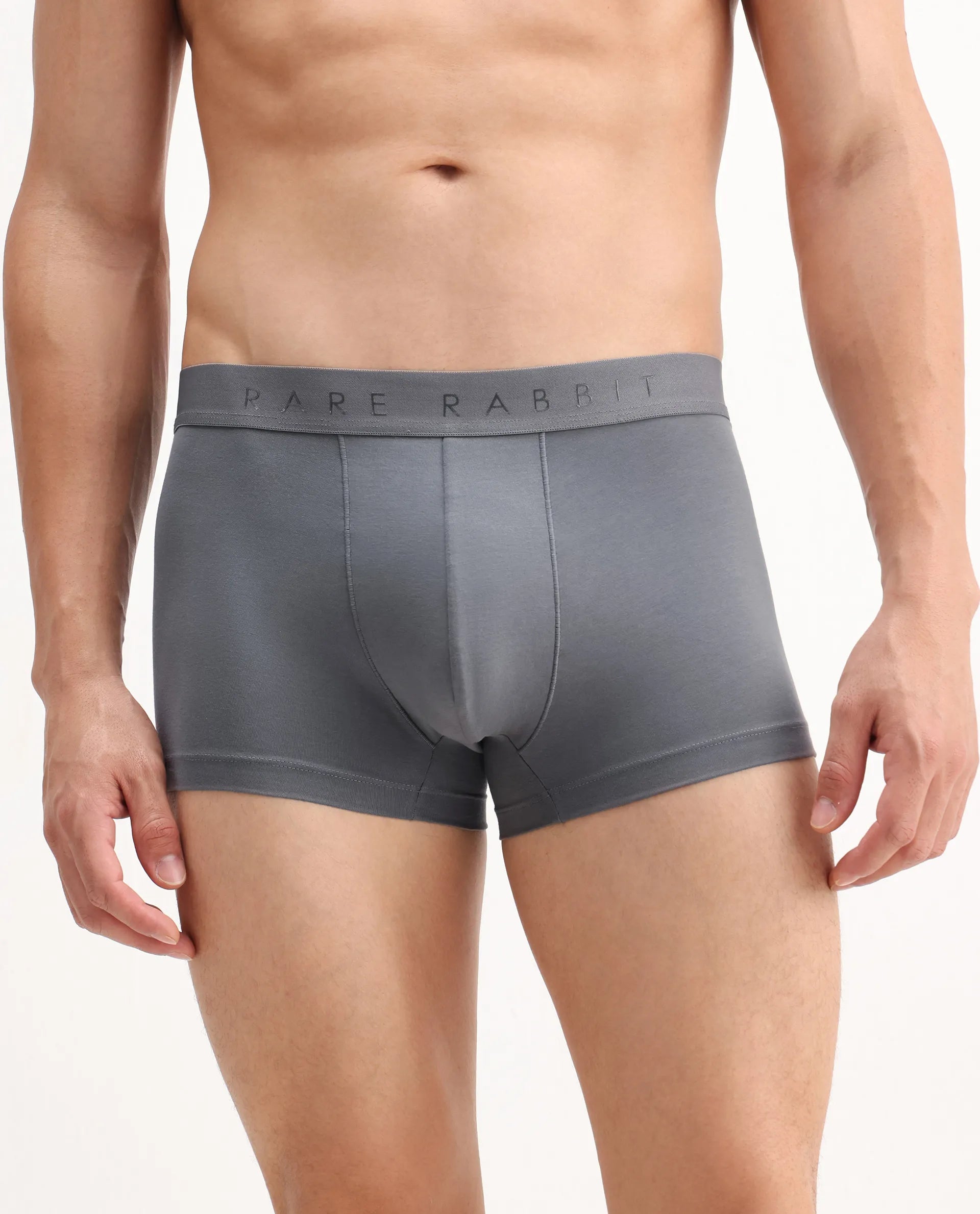 Rare Rabbit Men Close Grey Soft Cotton Stretch Trunks