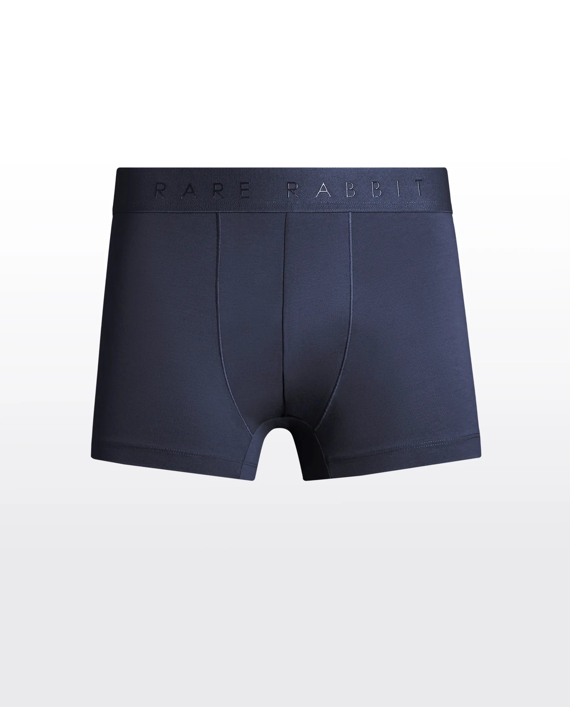 Rare Rabbit Men Close Navy Soft Cotton Stretch Trunks