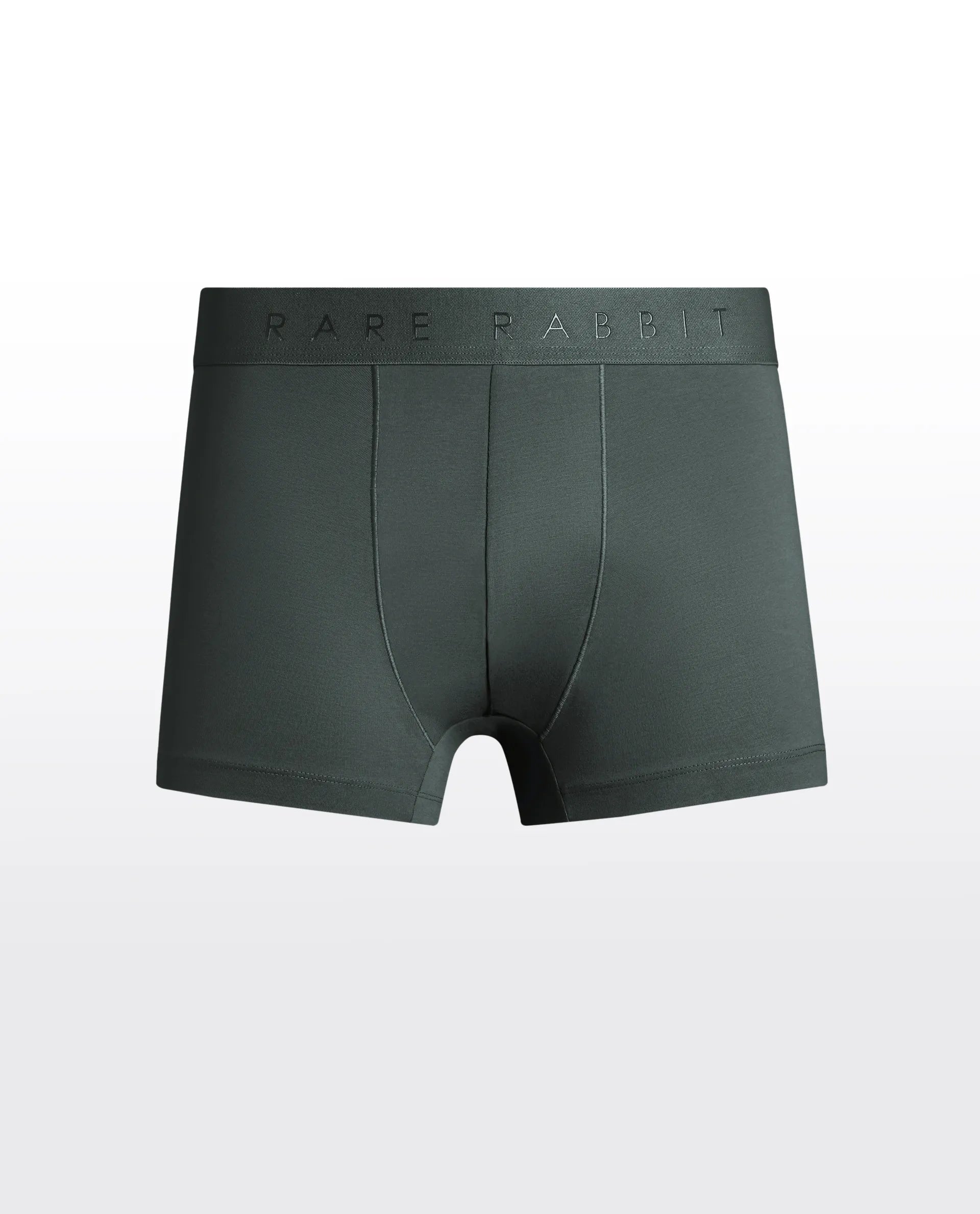 Rare Rabbit Men Close Olive Soft Cotton Stretch Trunks