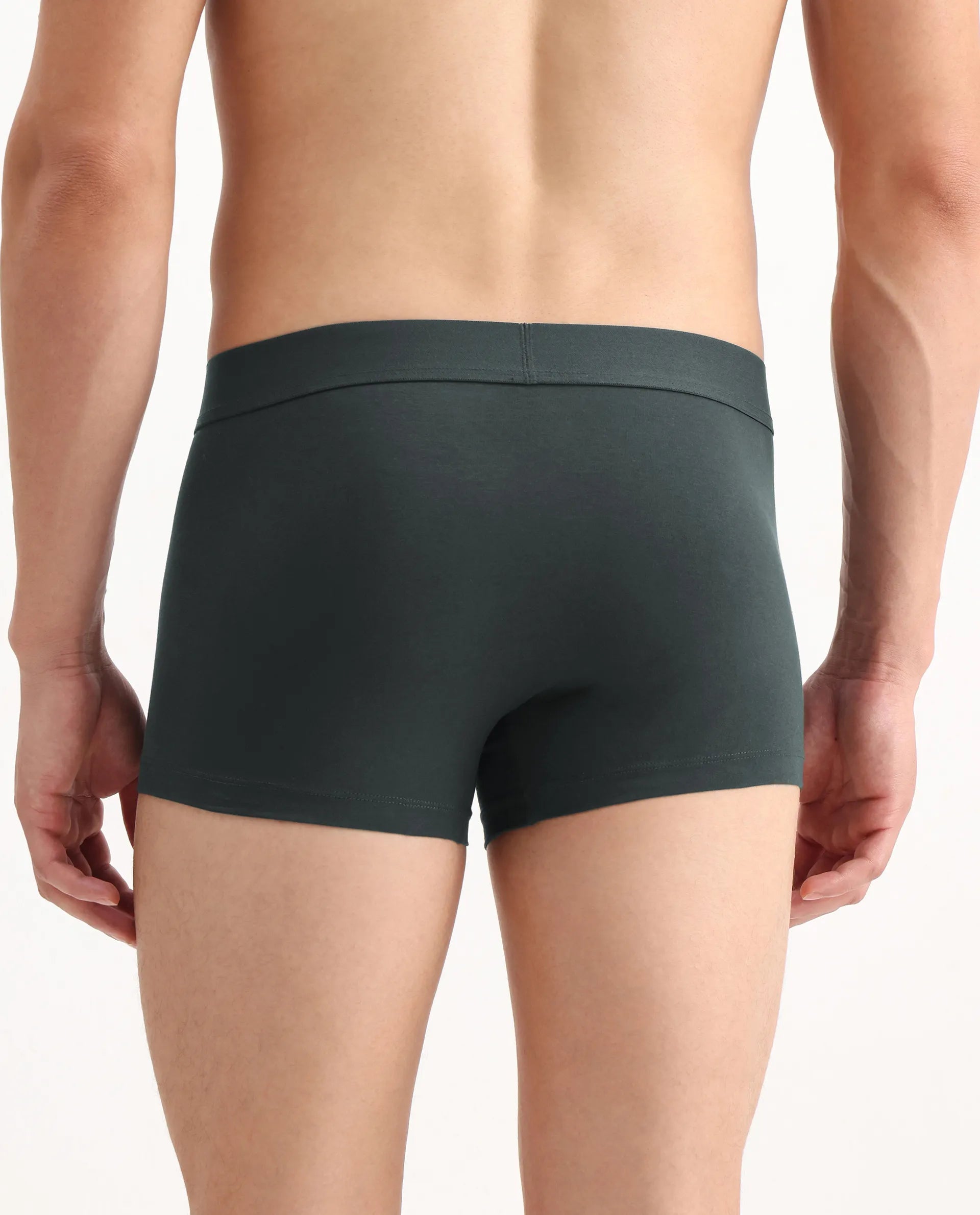 Rare Rabbit Men Close Olive Soft Cotton Stretch Trunks
