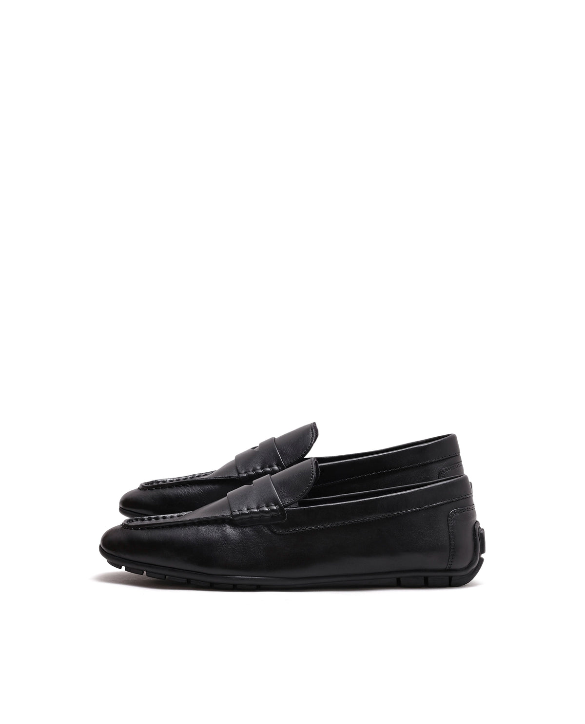 Rarez Men's Connor Primary Black Leather Regular Loafers