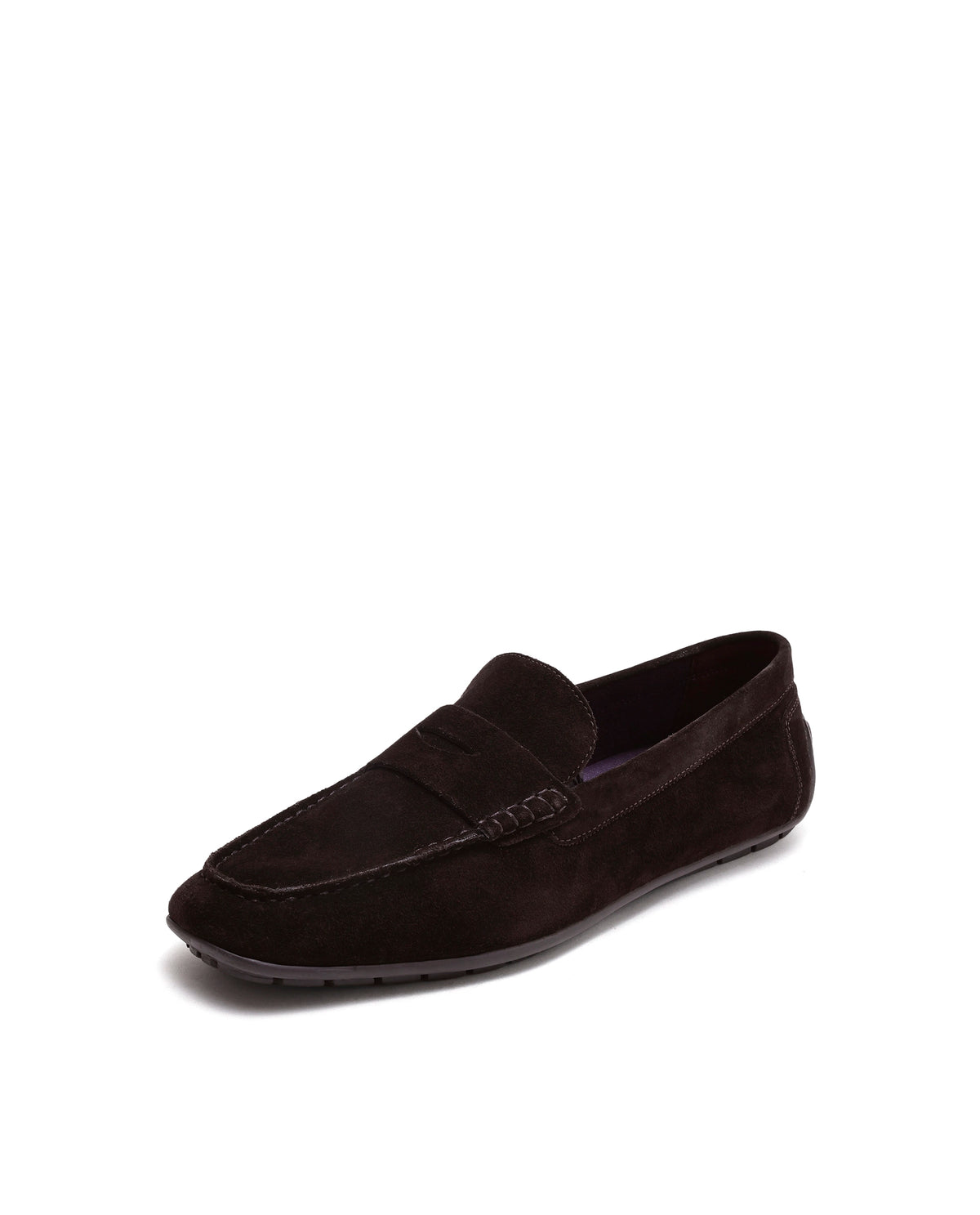 Rarez Men's Connor Brown Suede Regular Slip-On Drivers