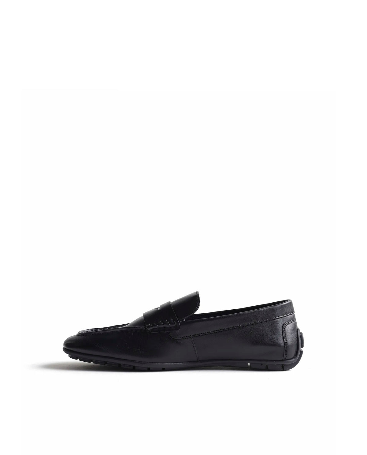 Rarez Men's Connor Primary Black Leather Regular Loafers