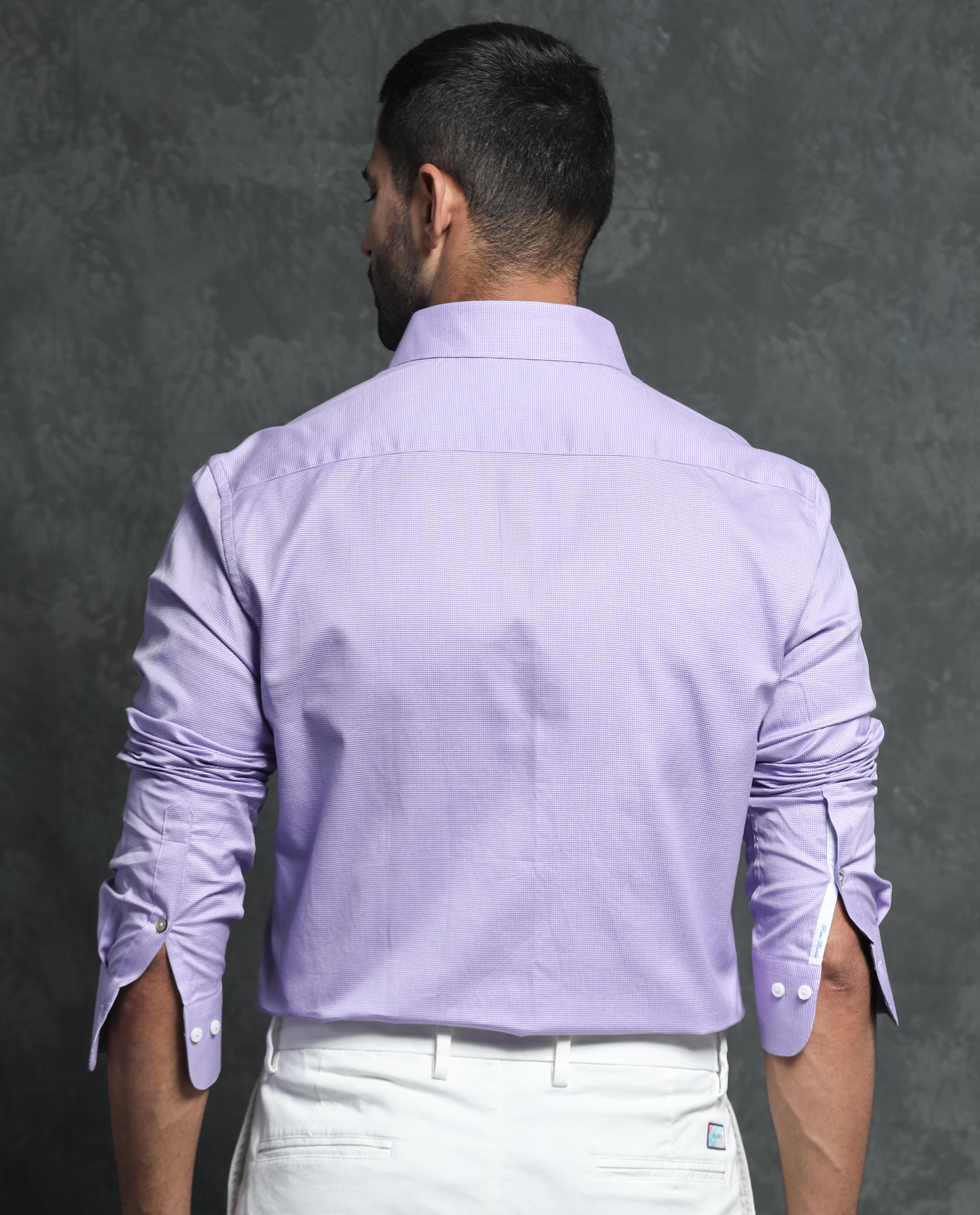 Rare Rabbit Men's Constell Purple Cotton Fabric Full Sleeves Checks Shirt