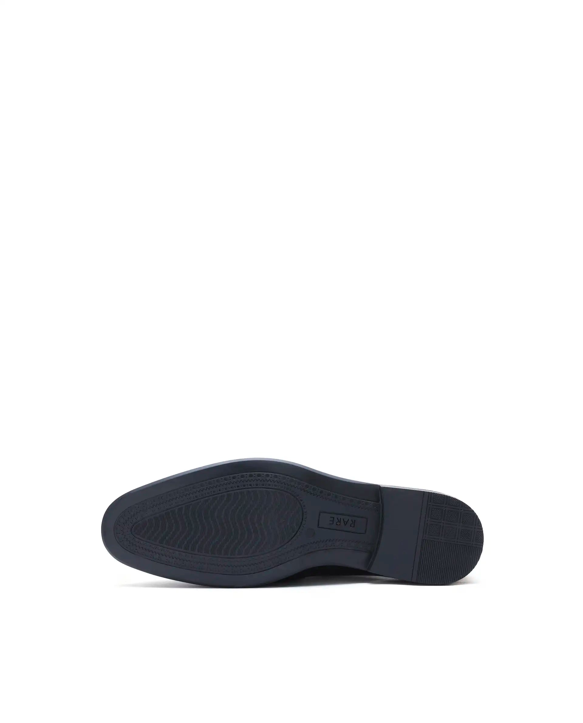 Rare Rabbit Men's Corto Black Leather Mocassin