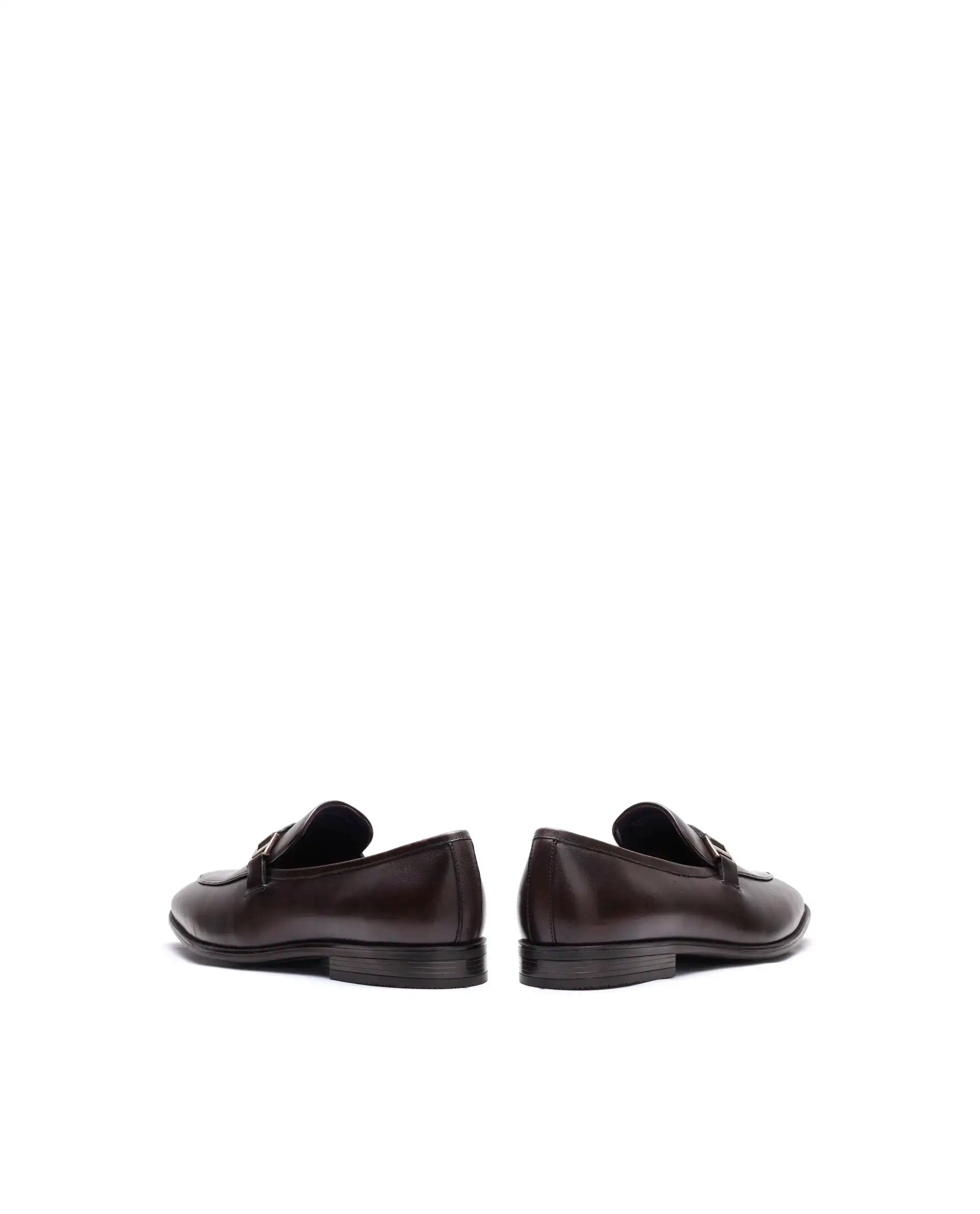 Rare Rabbit Men's Corto Brown Leather Mocassin