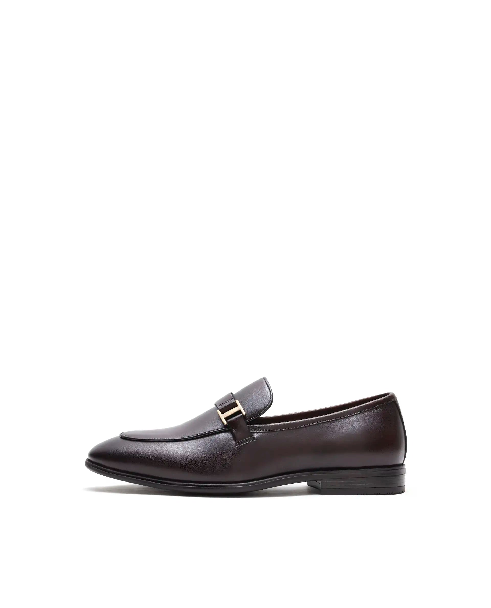 Rare Rabbit Men's Corto Brown Leather Mocassin