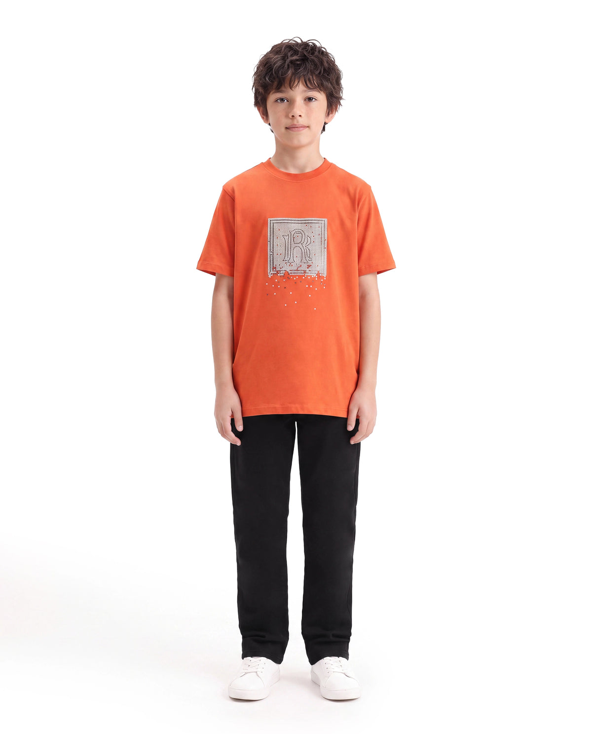 Rare Ones Kids Corvo-K-26 Black Cotton Blend Fabric Button And Zip Closure Regular Fit Plain Jeans