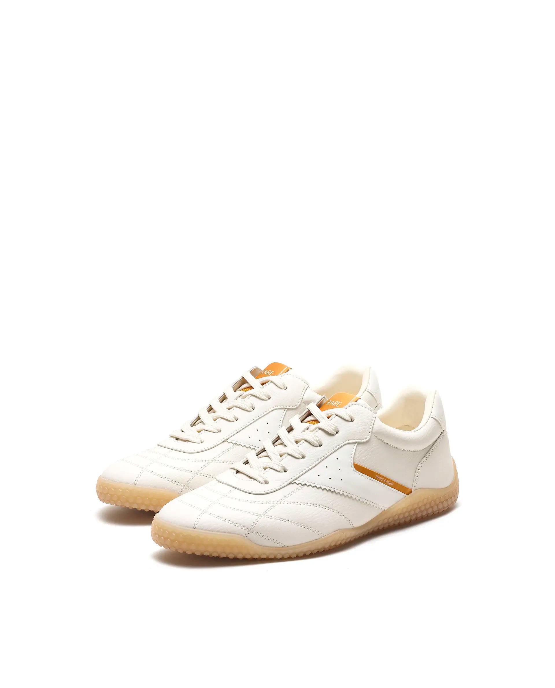 Rarez Men's Crock Light Beige Micro Fiber Leather Sneaker