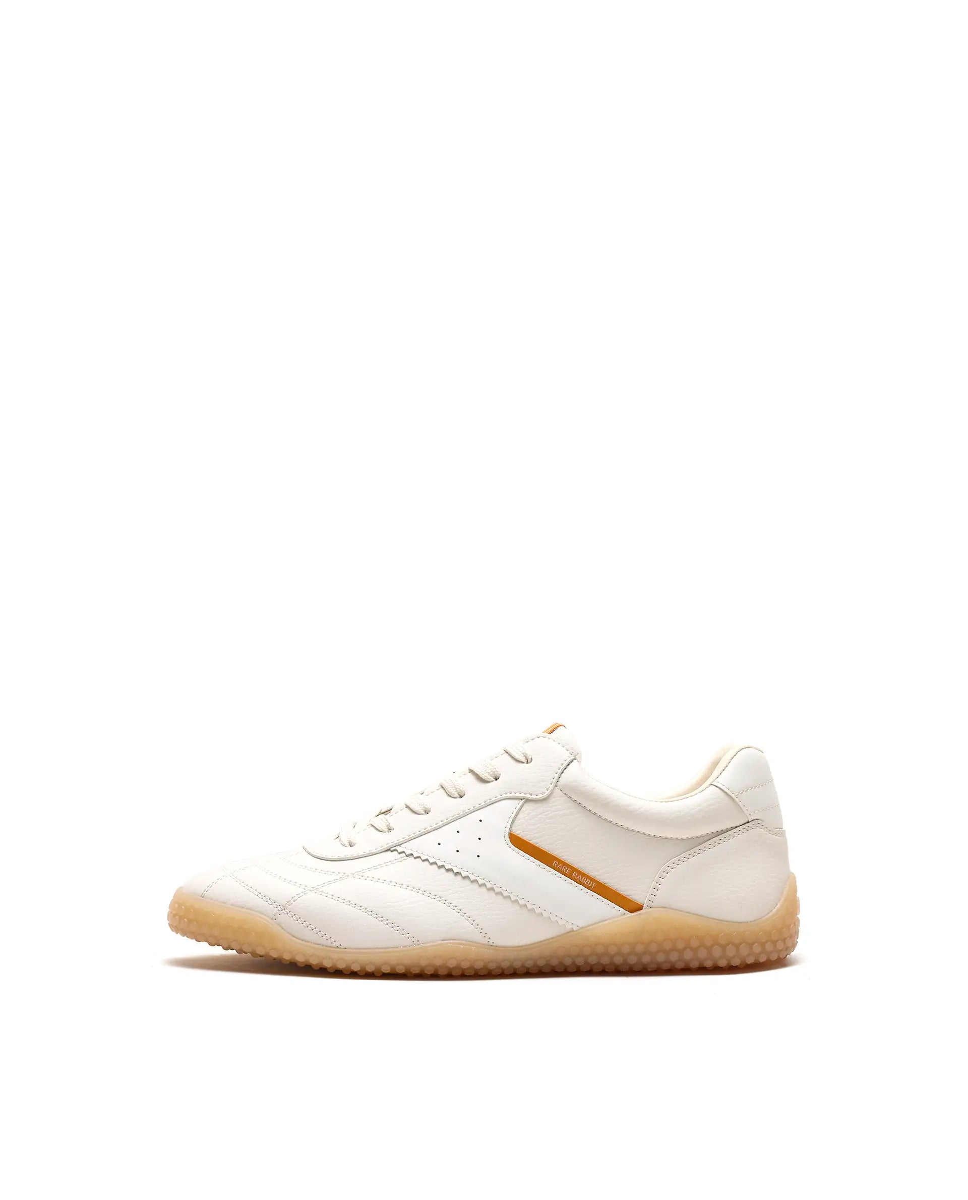 Rarez Men's Crock Light Beige Micro Fiber Leather Sneaker